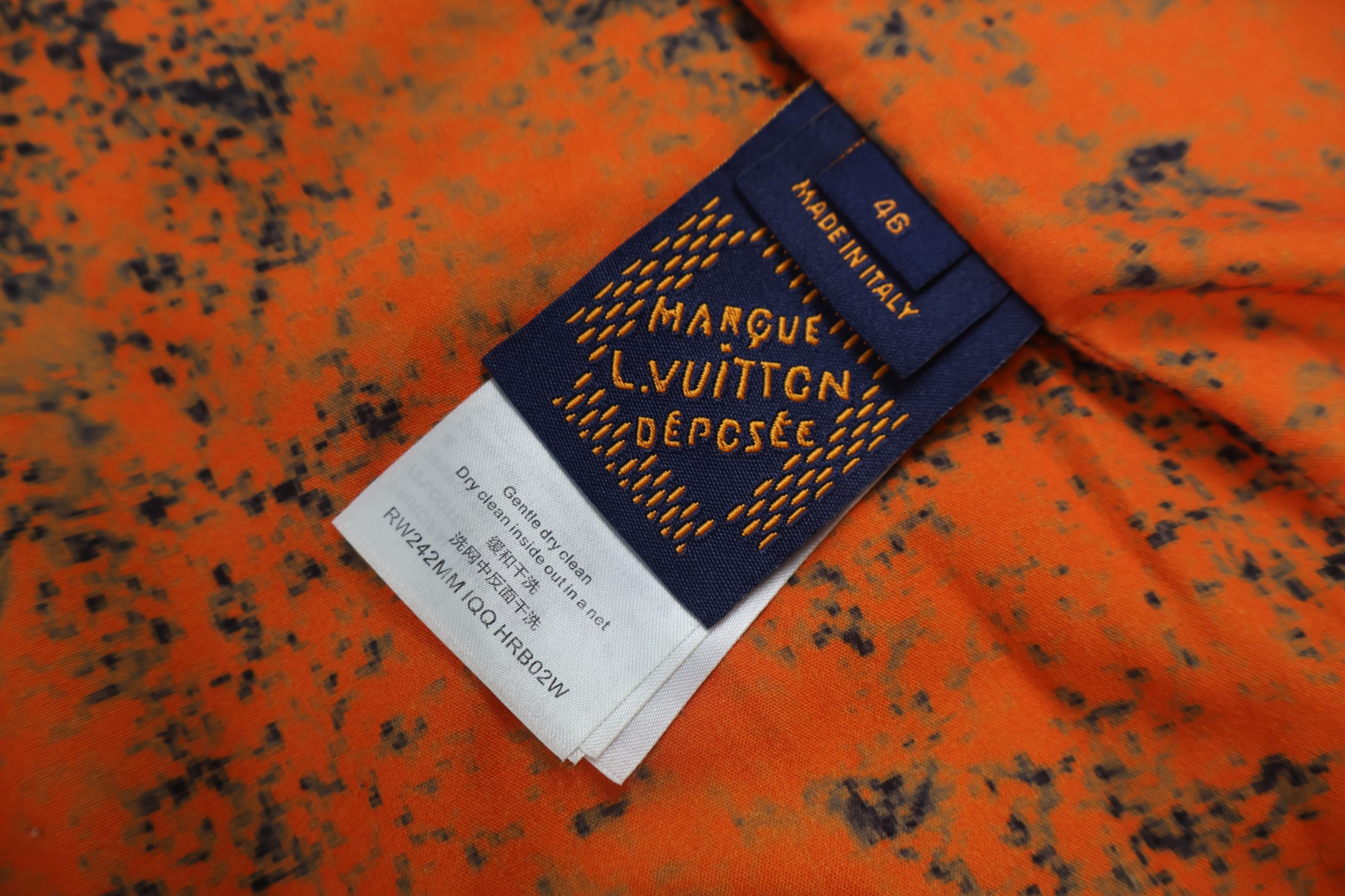 LOUIS VUITTON 路易威登 老花满印刺绣牛仔外套 棉服 夹克 长袖 蓝色 D0 