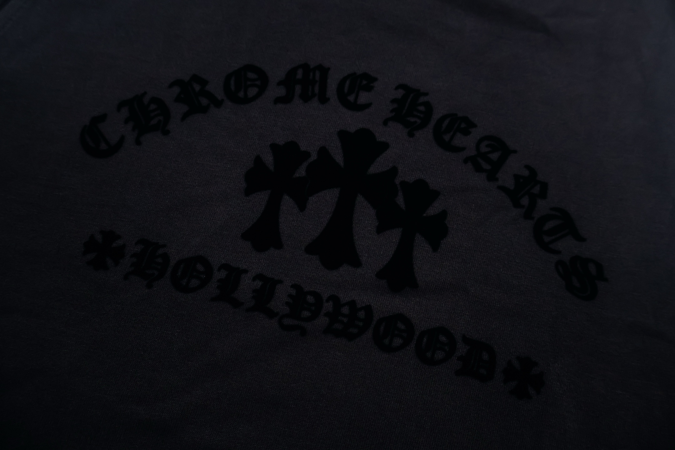 Chrome Hearts 克罗心 植绒十字架背心 短袖 T恤 黑色 A2 