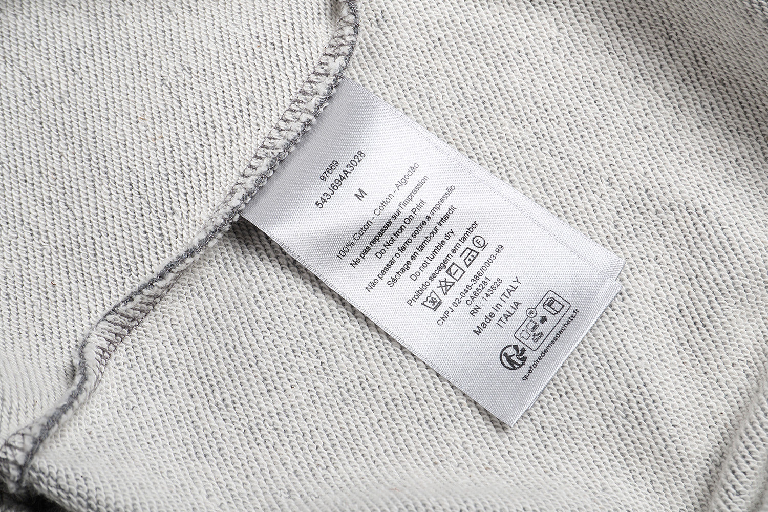 DIOR 迪奥 胸前小ogo印花圆领卫衣 外套 长袖 灰色 黑色 A5 543J694A3028-C880