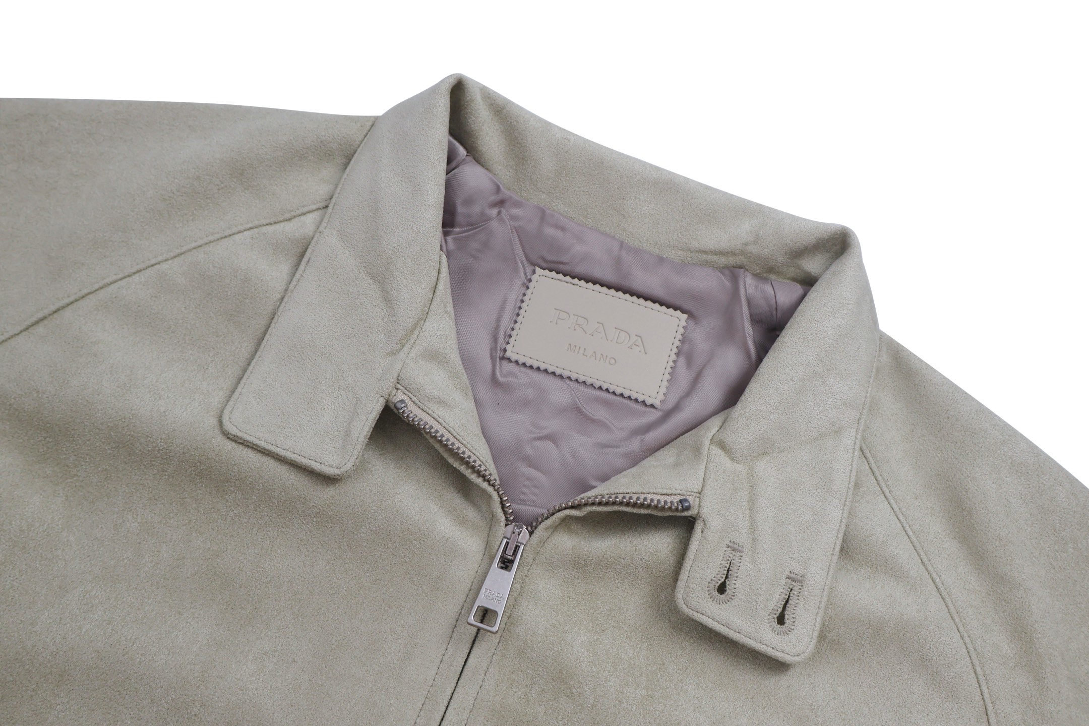 PRADA 普拉达 麂皮拉链立领夹克 长袖 外套 C0 