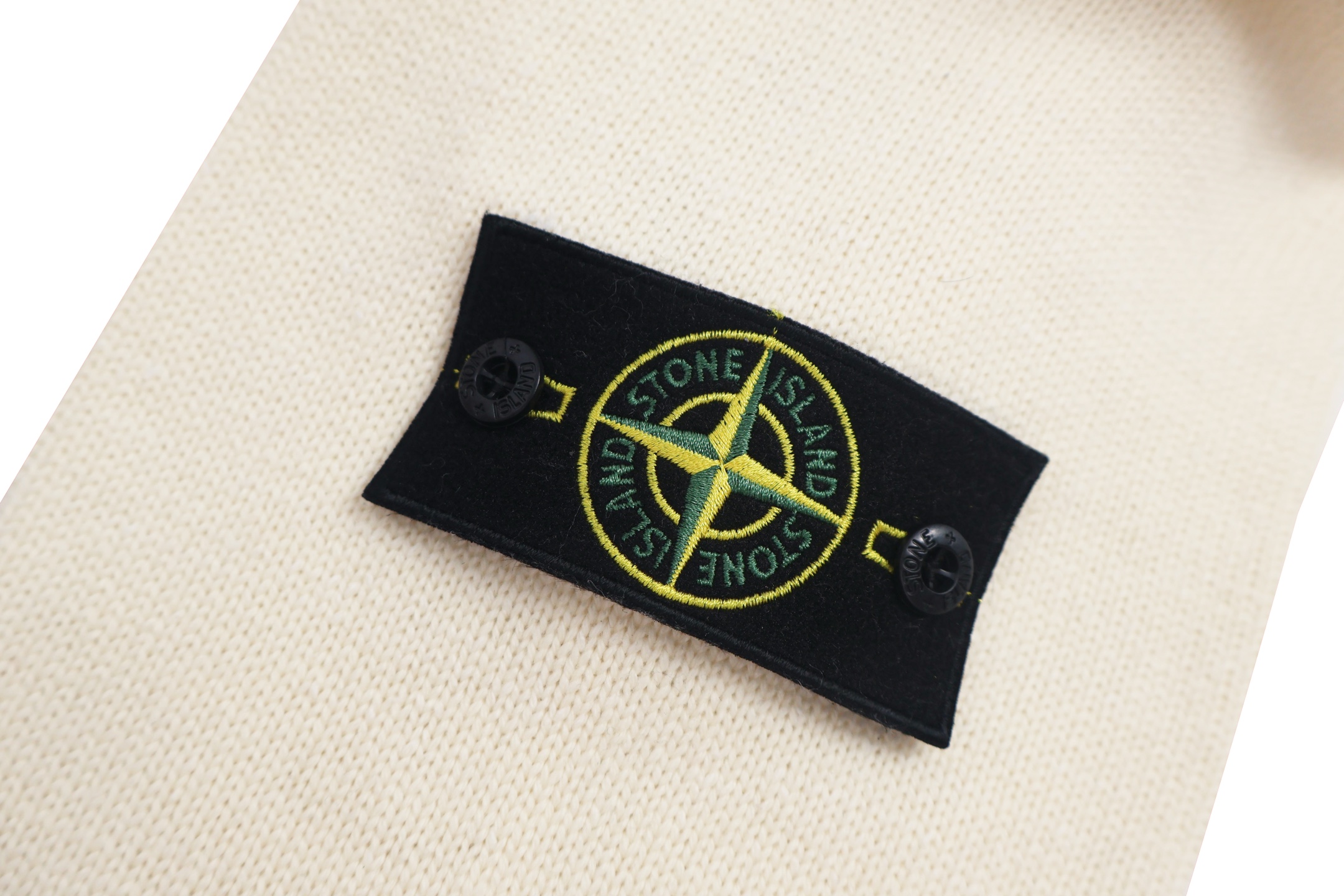 STONE ISLAND 石头岛 袖标开衫毛衣 长袖 外套 白色 C0 8115547A3-V0097