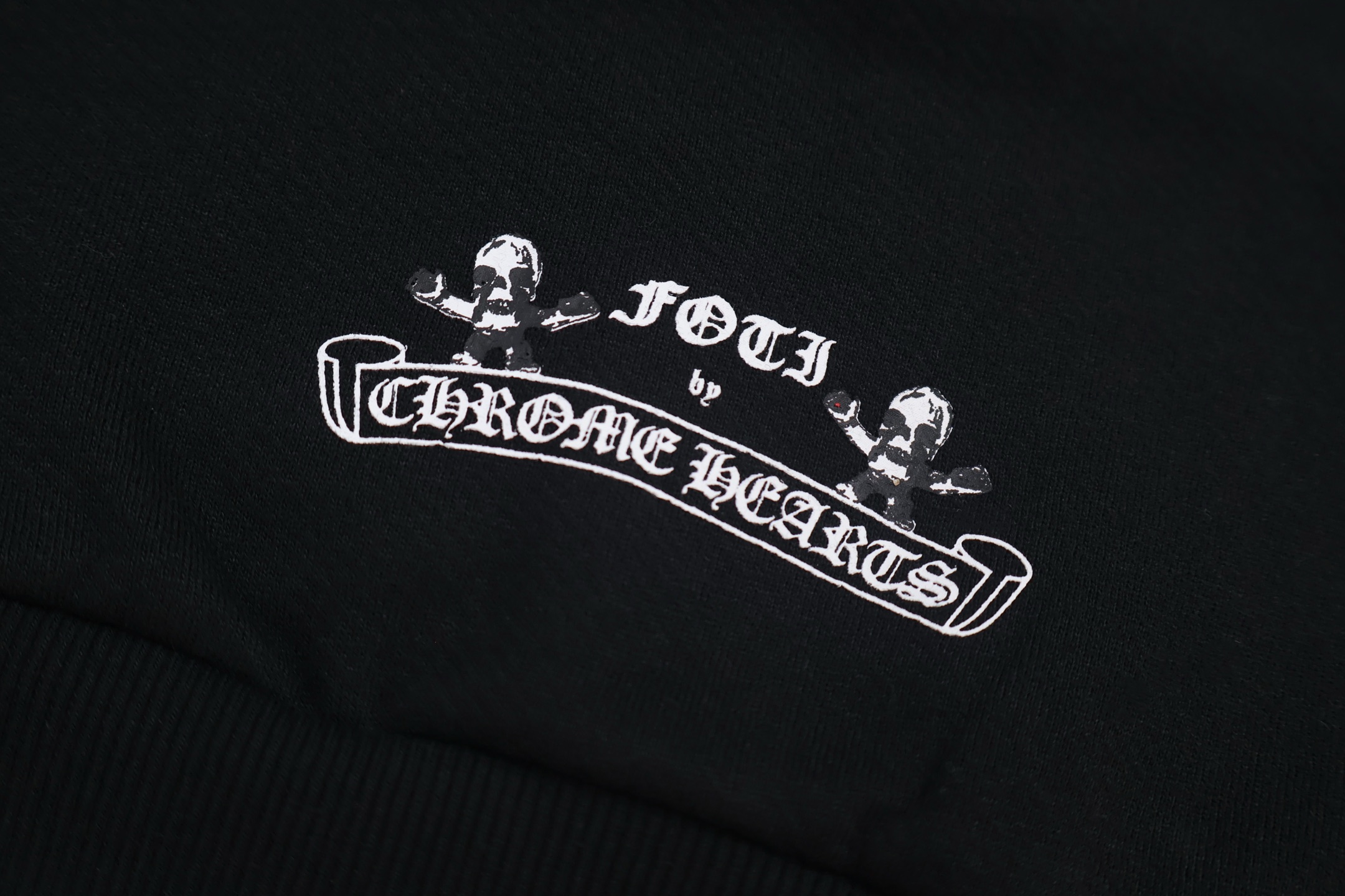 Chrome Hearts 克罗心 骷髅头印花拉链连帽卫衣 外套 长袖 黑色 B0 CH-60090880