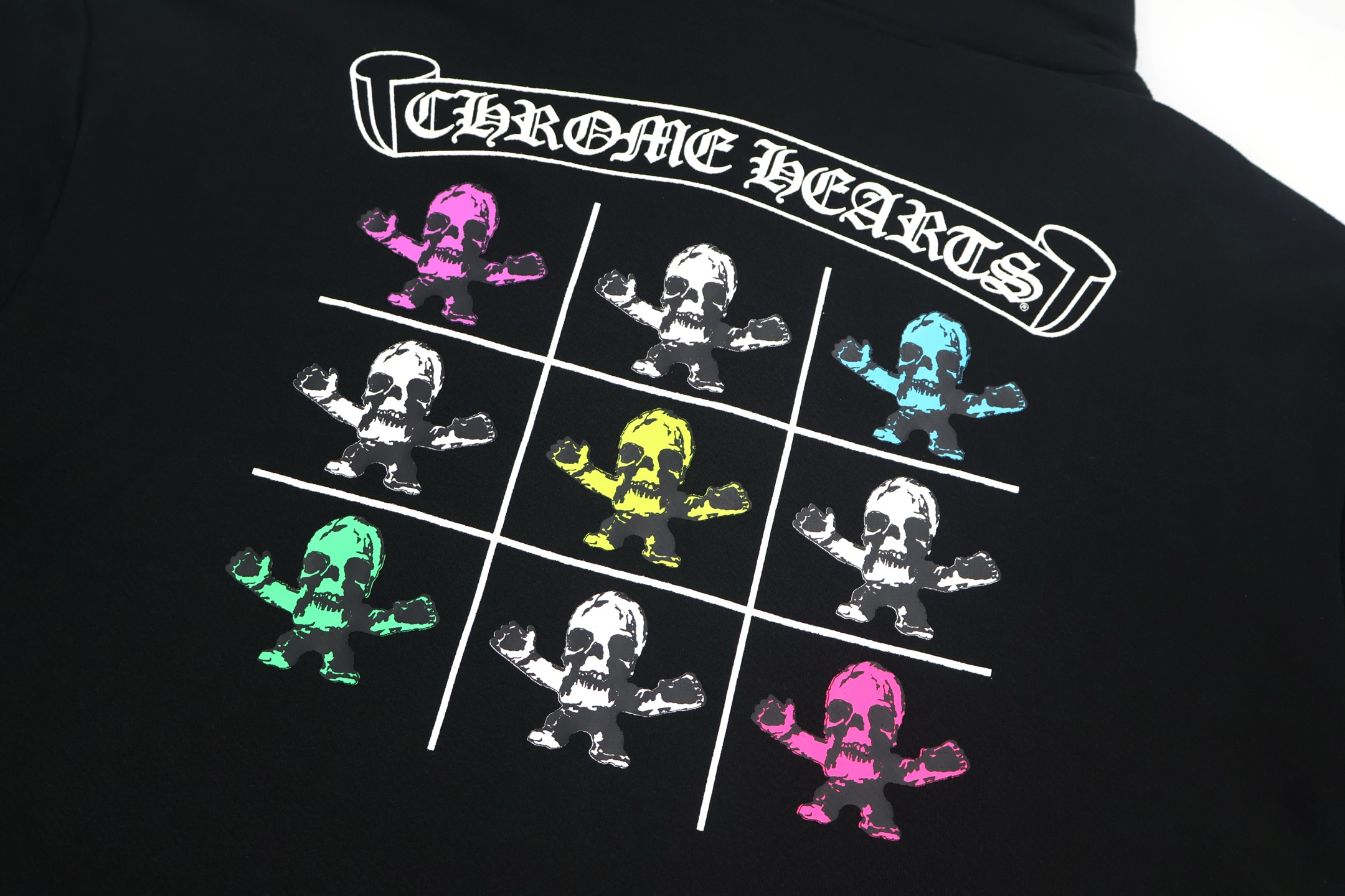 Chrome Hearts 克罗心 骷髅头印花拉链连帽卫衣 外套 长袖 黑色 B0 CH-60090880