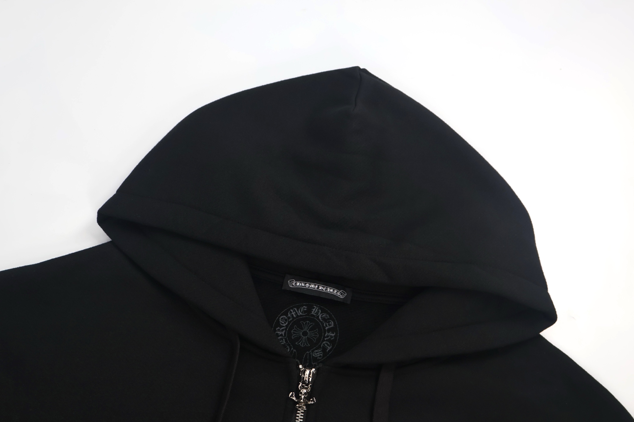 Chrome Hearts 克罗心 骷髅头印花拉链连帽卫衣 外套 长袖 黑色 B0 CH-60090880