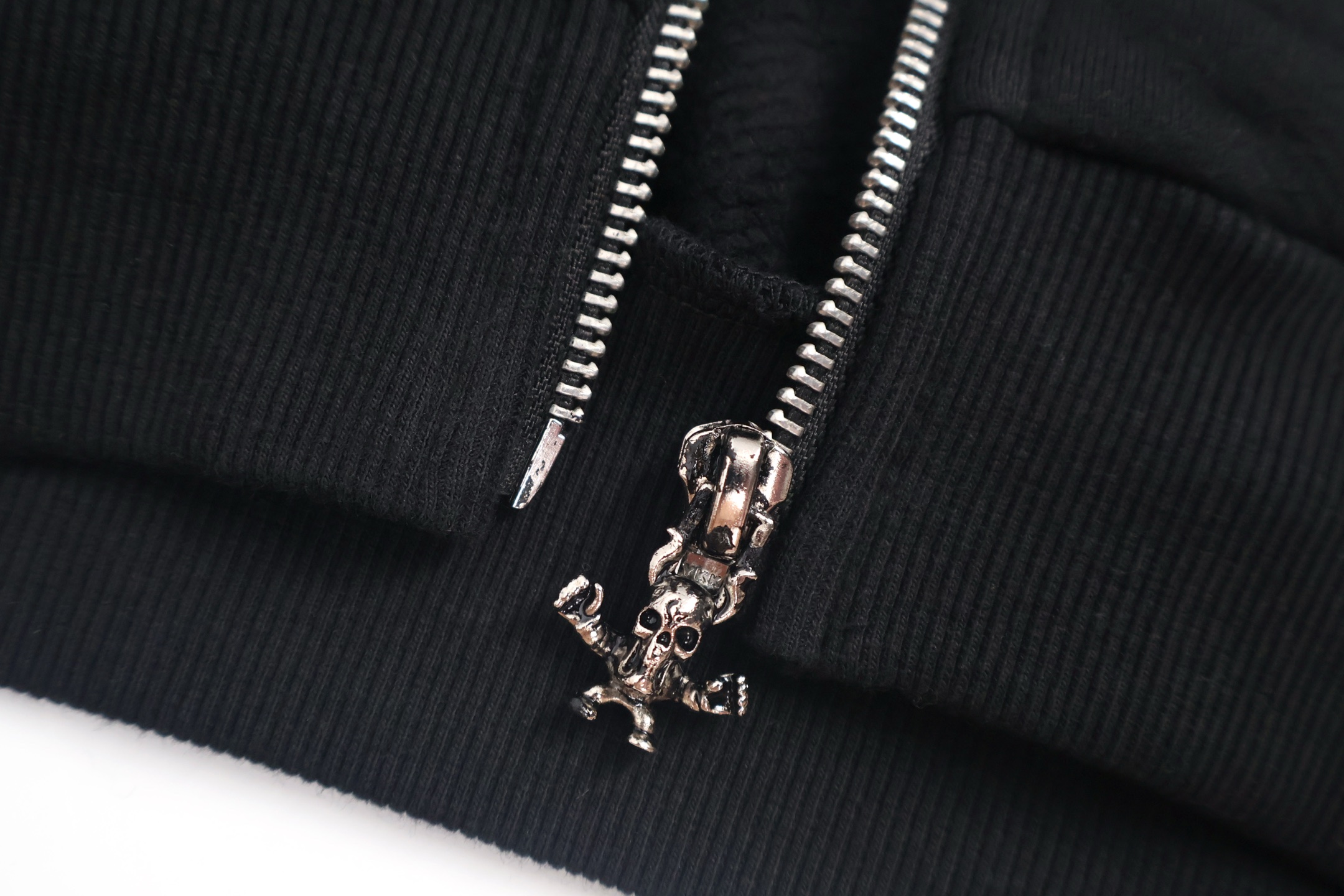 Chrome Hearts 克罗心 骷髅头印花拉链连帽卫衣 外套 长袖 黑色 B0 CH-60090880