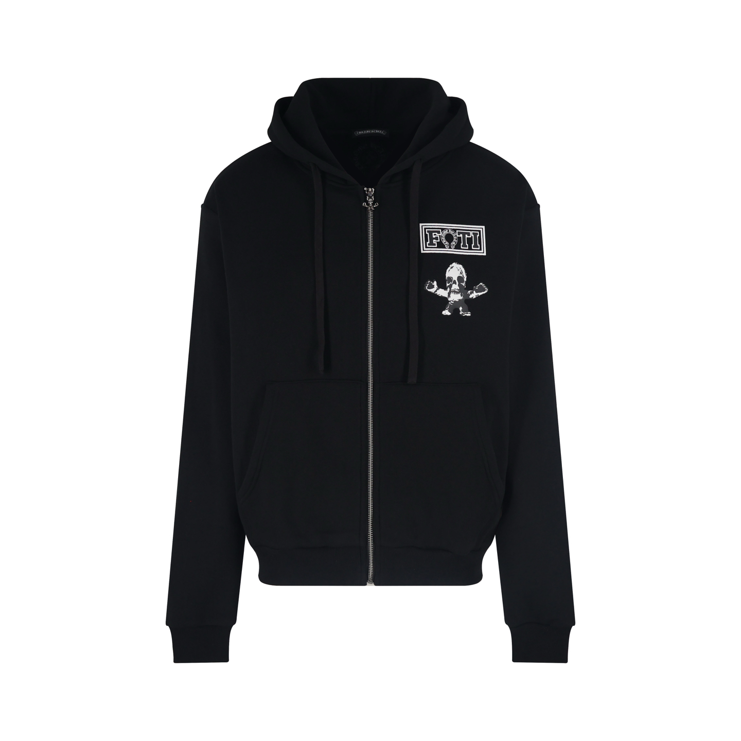 Chrome Hearts 克罗心 骷髅头印花拉链连帽卫衣 外套 长袖 黑色 B0 CH-60090880