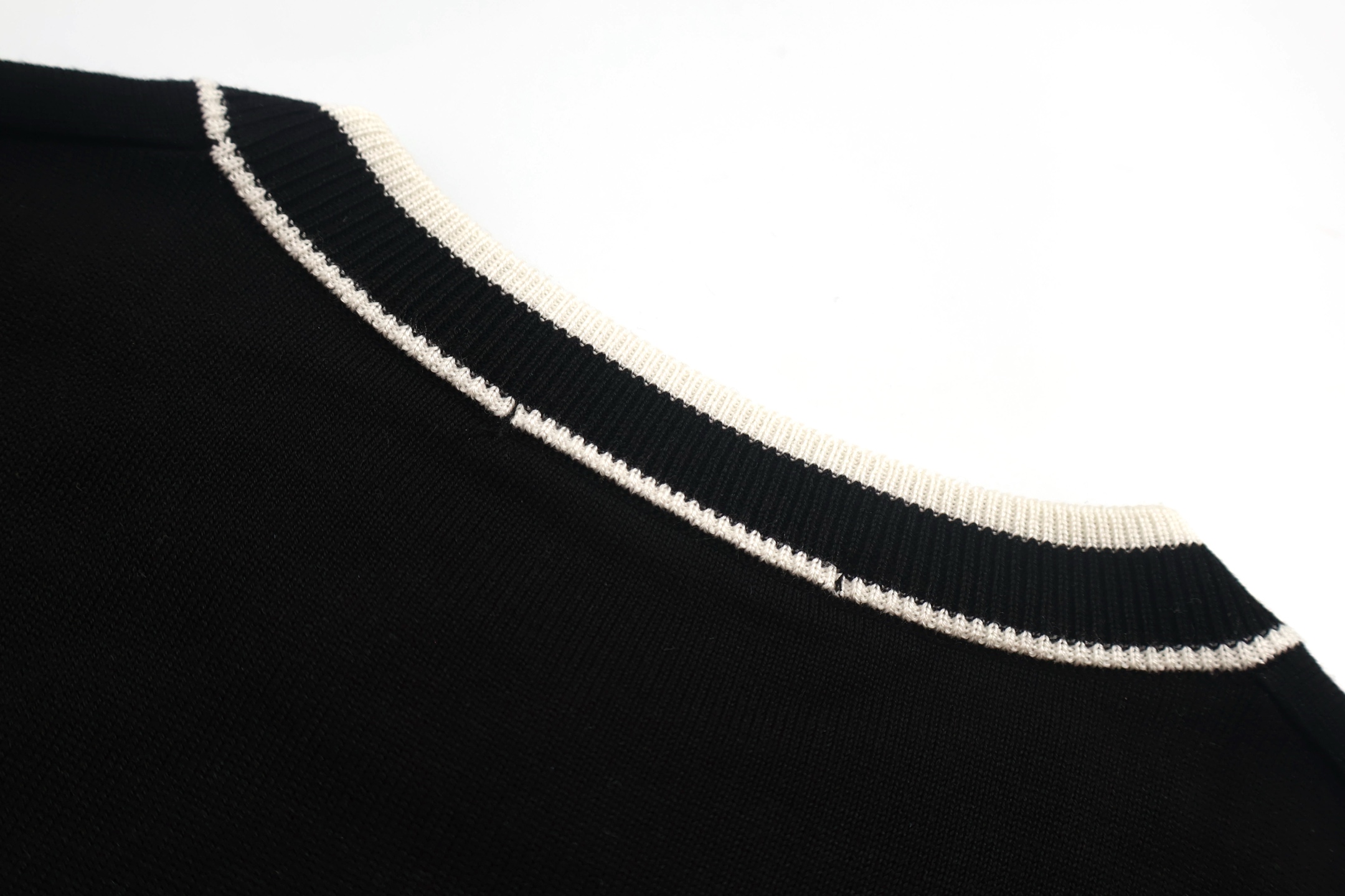 Moncler 蒙口 拼色肩羊毛毛衣 秋冬 外套 藏蓝色 黑色 A5