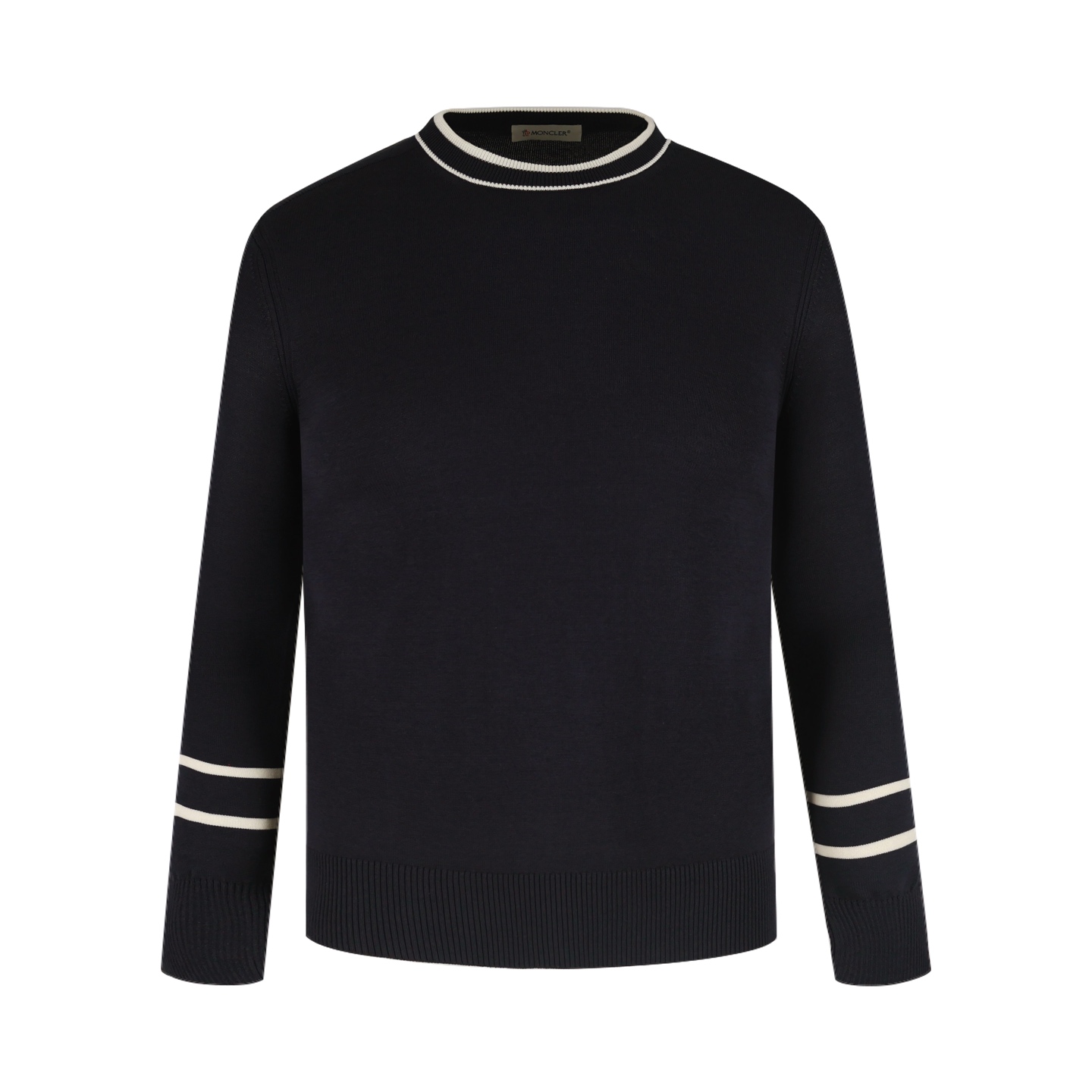 Moncler 蒙口 拼色肩羊毛毛衣 秋冬 外套 藏蓝色 黑色 A5