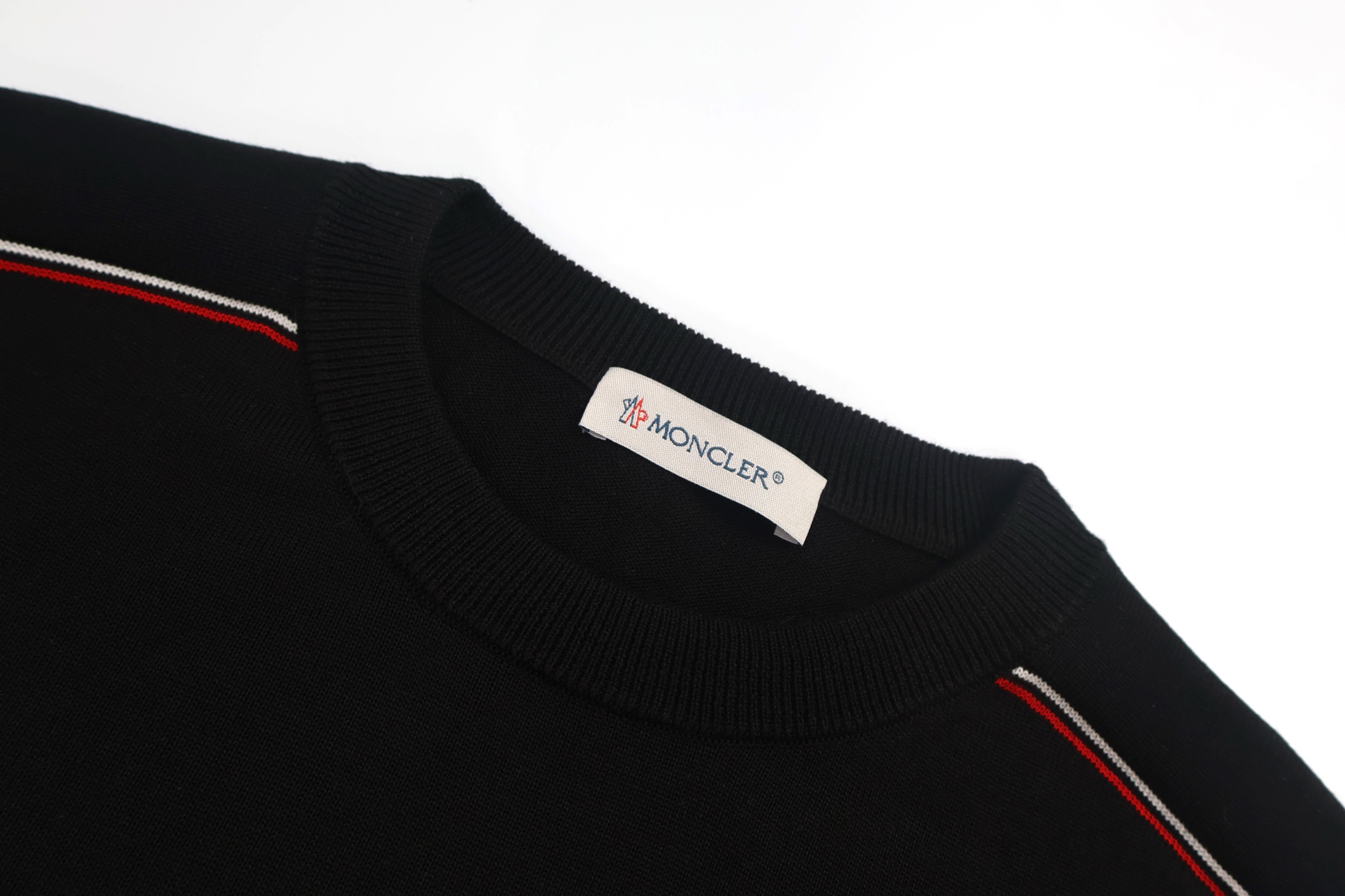 Moncler 蒙口 拼色肩羊毛毛衣 秋冬 外套 藏蓝色 黑色 A5