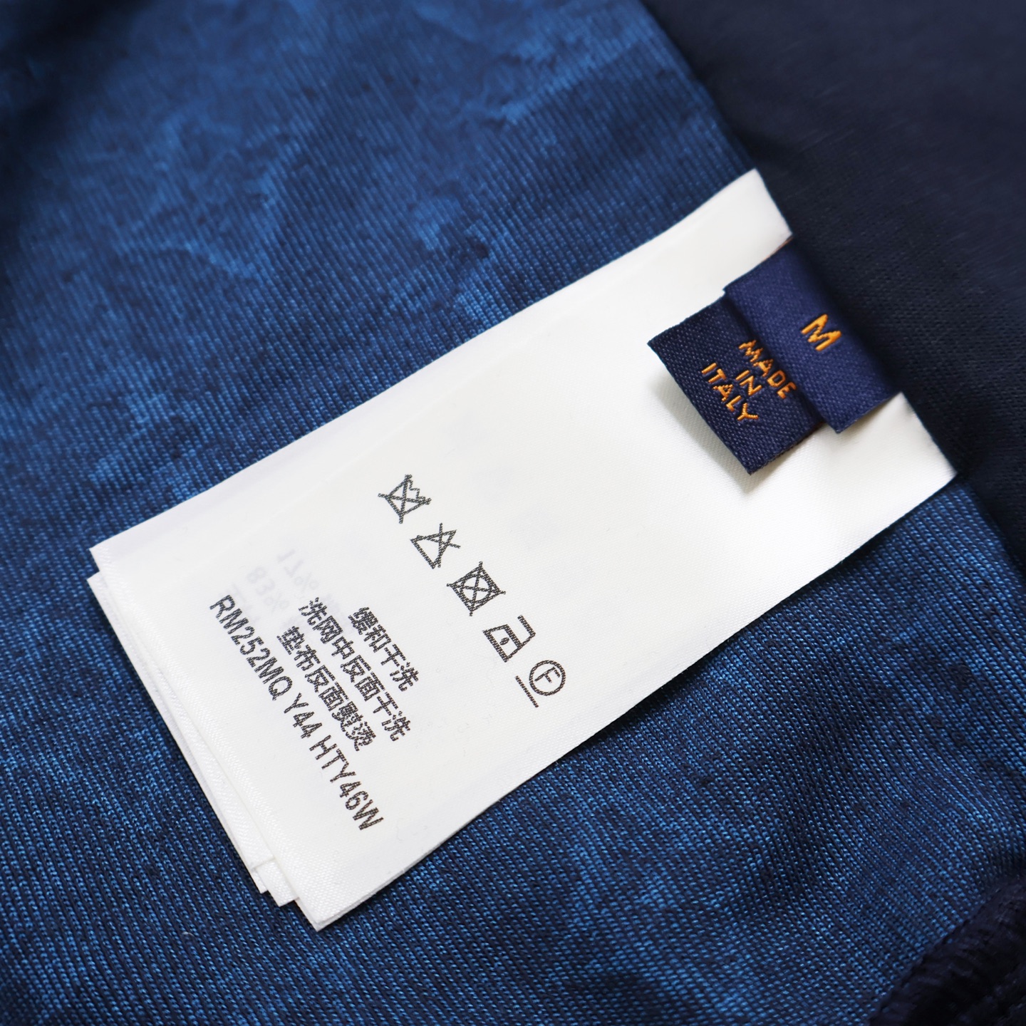 LOUIS VUITTON 路易威登 暗纹毛巾棉老花拉链连帽卫衣 外套 夹克 长袖 藏蓝色 B0 1AHUWY