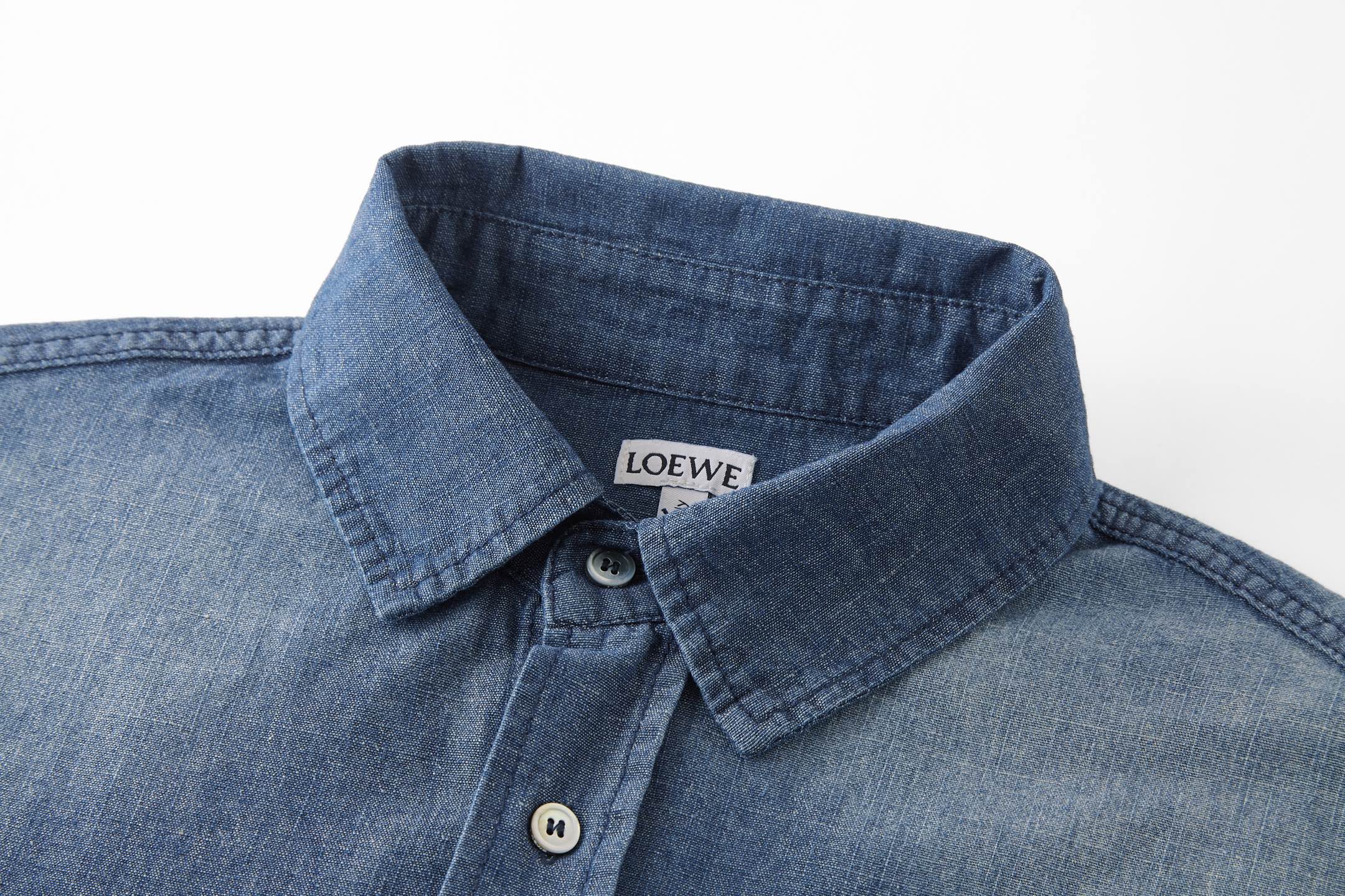 Loewe 罗意威 水洗刺绣口袋牛仔衬衫 外套 牛仔衣 长袖 秋冬 蓝色 B0 H526Y13X205110