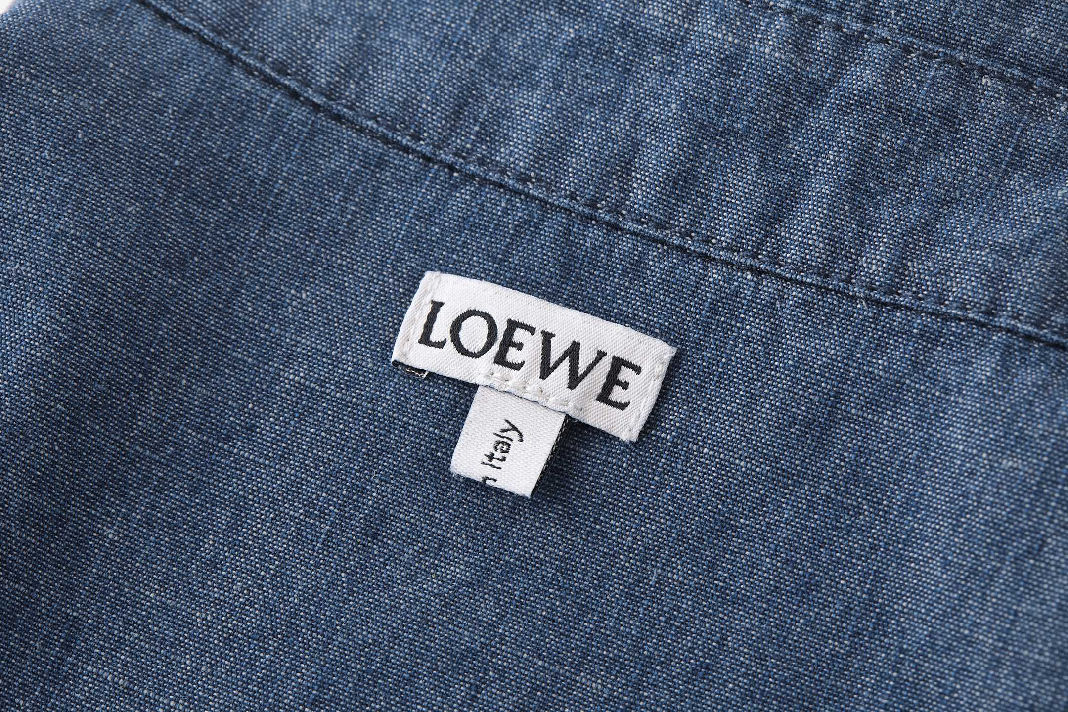 Loewe 罗意威 水洗刺绣口袋牛仔衬衫 外套 牛仔衣 长袖 秋冬 蓝色 B0 H526Y13X205110