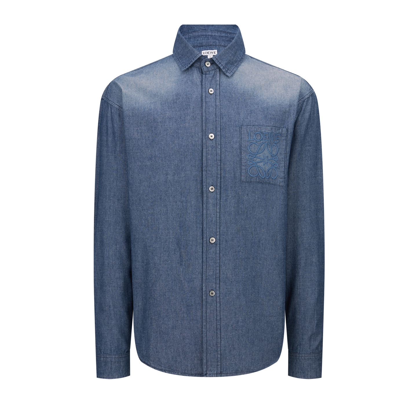 Loewe 罗意威 水洗刺绣口袋牛仔衬衫 外套 牛仔衣 长袖 秋冬 蓝色 B0 H526Y13X205110