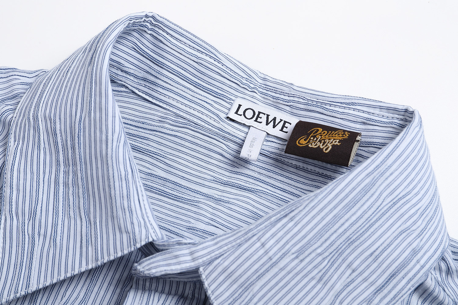 Loewe 罗意威 刺绣纹理条纹 衬衫 外套 长袖 秋冬 蓝色 A5 H616Y05X69-5102