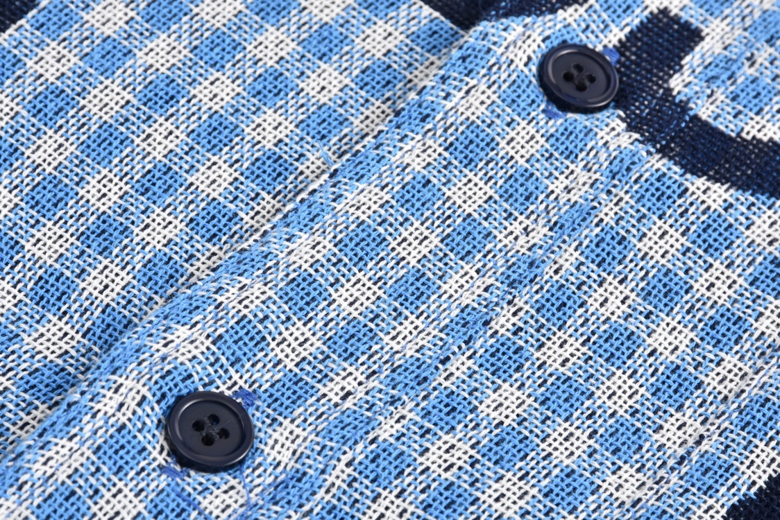 GUCCl 古驰 双G满印衬衫 外套 长袖 蓝色 B0 770438-ZAOBM-4061