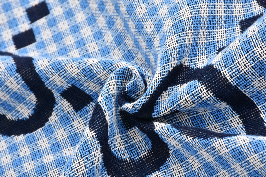 GUCCl 古驰 双G满印衬衫 外套 长袖 蓝色 B0 770438-ZAOBM-4061