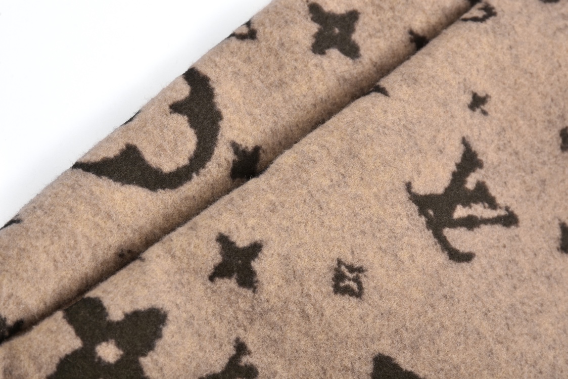 LOUIS VUITTON 路易威登 繁星提花羊毛毛呢 外套 夹克 长袖 杏色 C0 1AFYF4