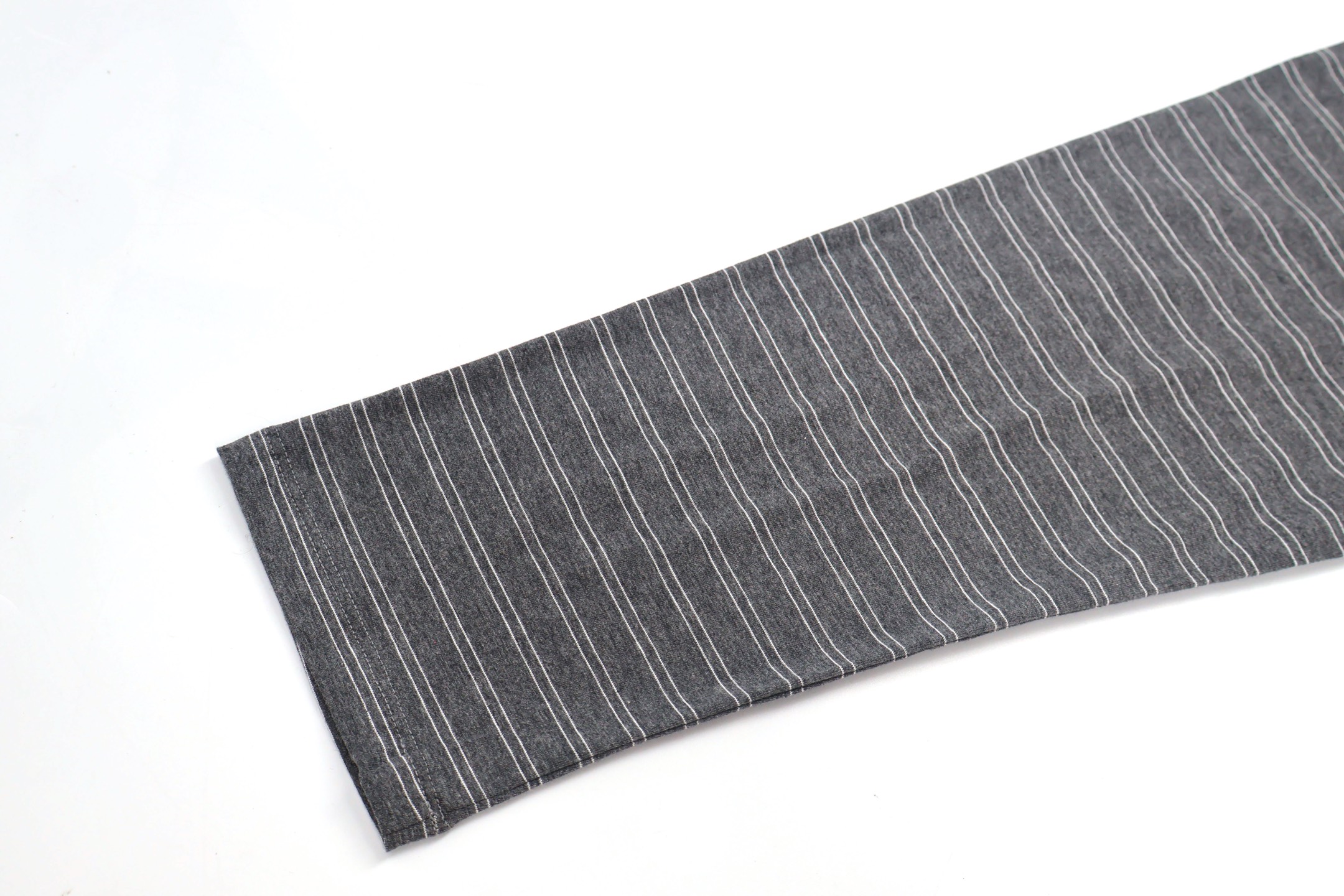 MIU MIU 缪缪 条纹刺绣logo Polo衫 长袖 灰色 A5 MJL015-14RT-F0I13