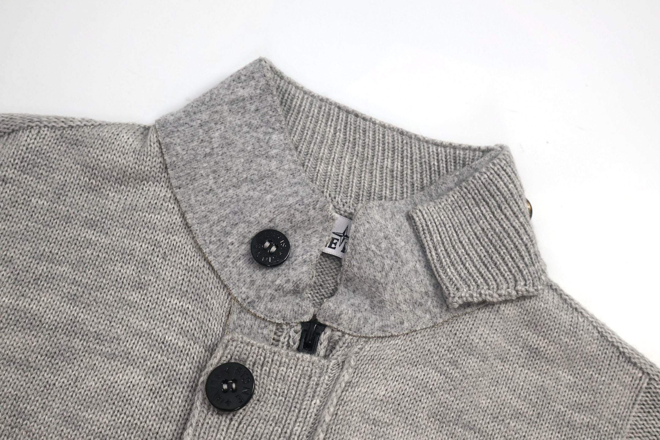 STONE ISLAND 石头岛 袖标开衫毛衣 长袖 外套 灰色 C0 7915547A3-V0M64