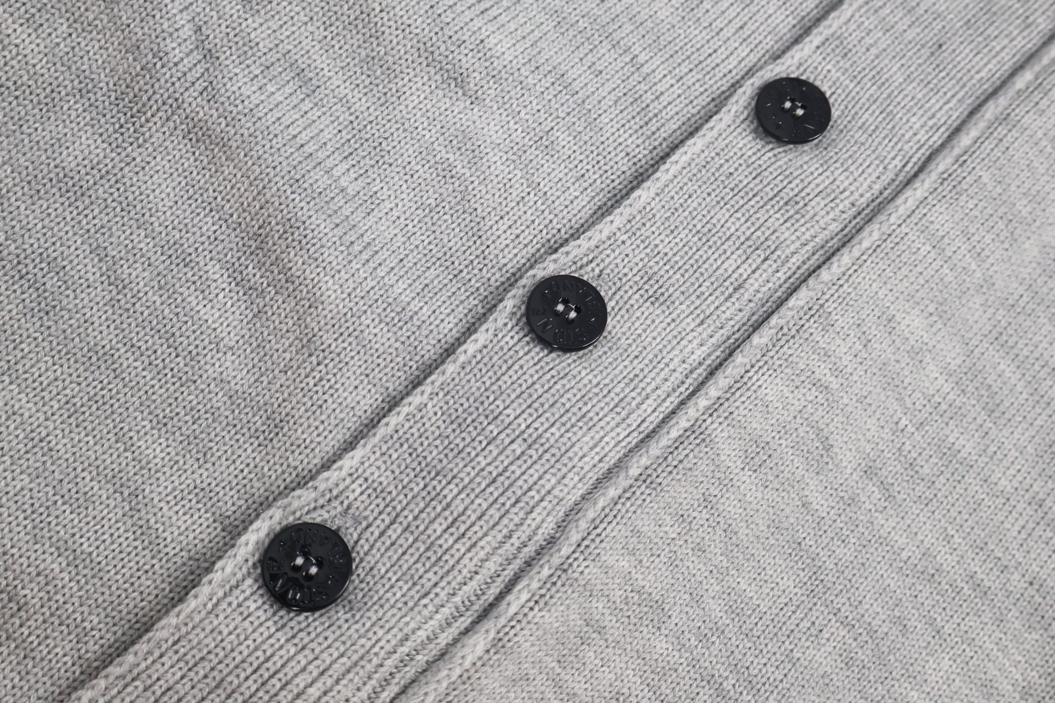 STONE ISLAND 石头岛 袖标开衫毛衣 长袖 外套 灰色 C0 7915547A3-V0M64