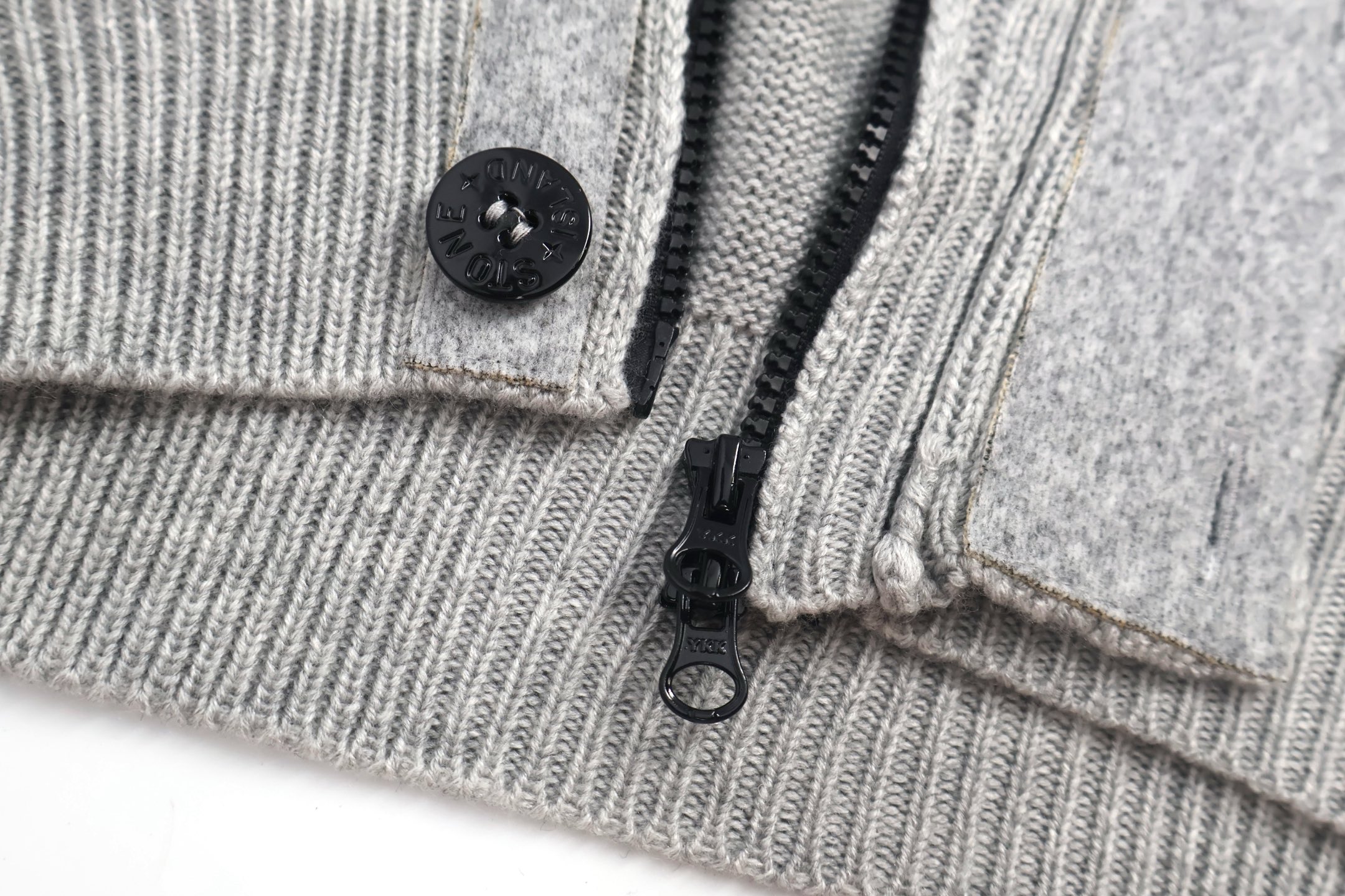 STONE ISLAND 石头岛 袖标开衫毛衣 长袖 外套 灰色 C0 7915547A3-V0M64