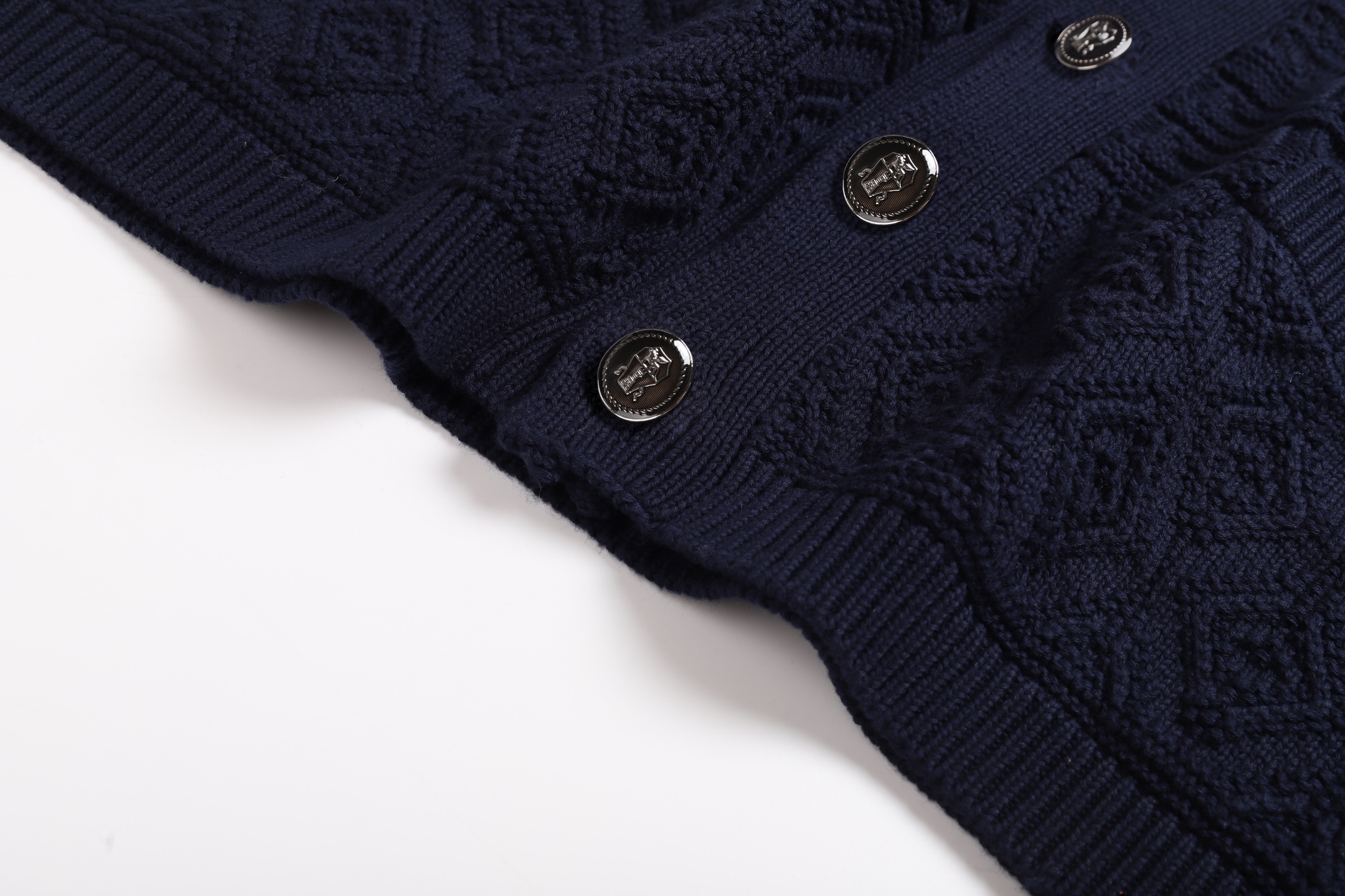 Brunello Cucinelli 提花针织开衫 毛衣 长袖 海军蓝 B0 M28505106C-2425