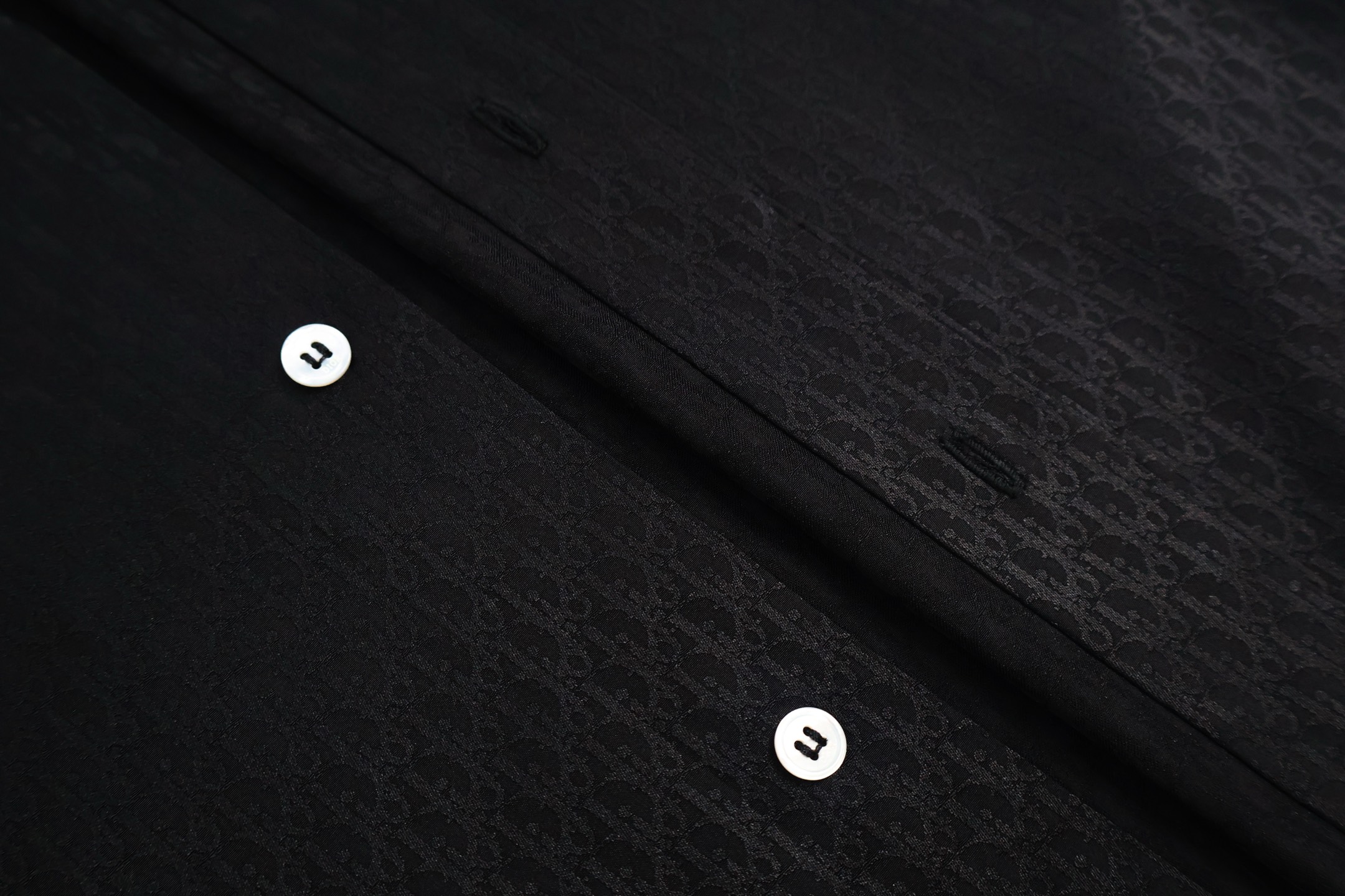 DIOR 迪奥 满印提花衬衫 长袖 白色 黑色 B0 013C501A4743-C080