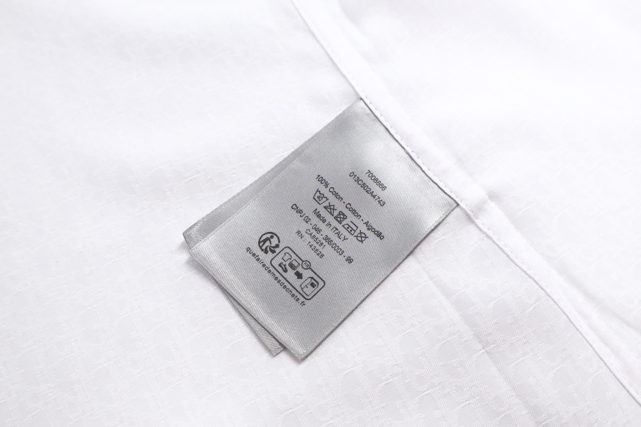 DIOR 迪奥 满印提花衬衫 长袖 白色 黑色 B0 013C501A4743-C080