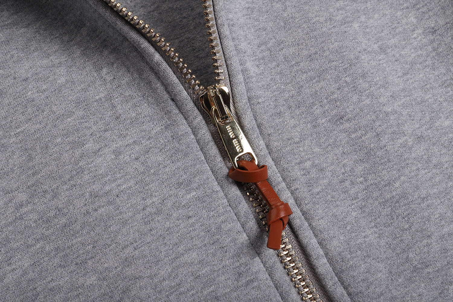 MIU MIU 缪缪 太空棉ogo徽标拉链连帽卫衣 夹克 外套 长袖 蓝色 灰色 C0 ML1064-15EG-F0008-S-OOO