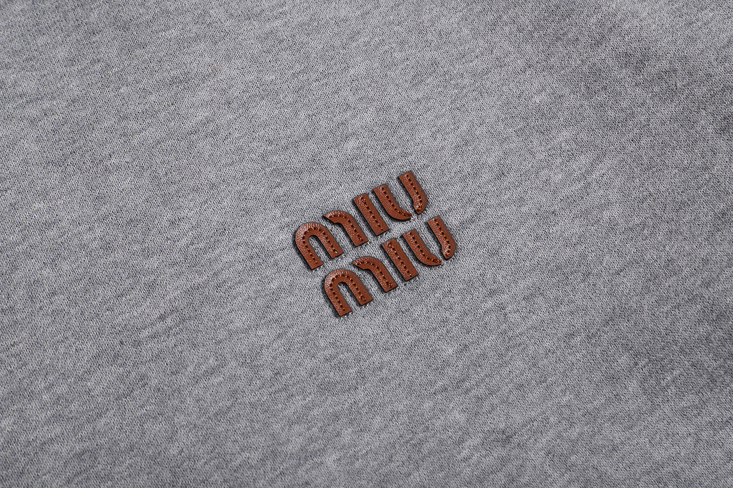 MIU MIU 缪缪 太空棉ogo徽标拉链连帽卫衣 夹克 外套 长袖 蓝色 灰色 C0 ML1064-15EG-F0008-S-OOO