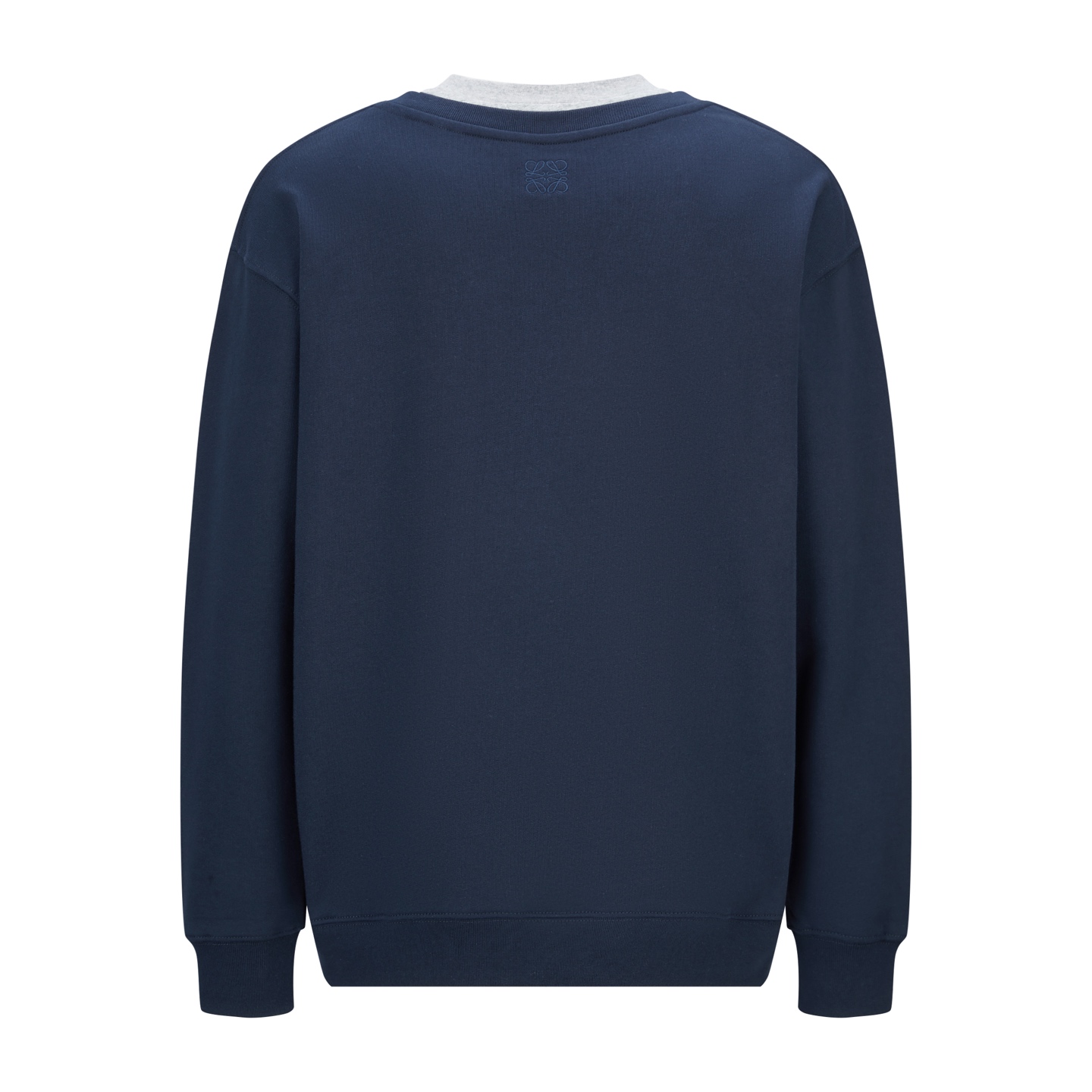 LOEWE 罗意威 假两件V领卫衣 外套 长袖 藏蓝色 灰色 B0 H526Y24X68-5190