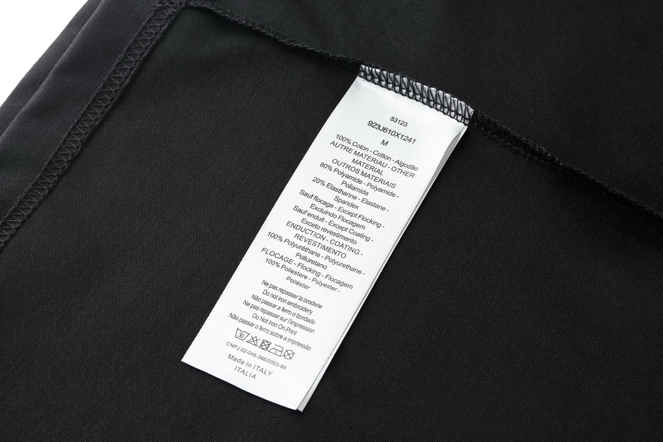 DIOR 迪奥 胸标纯棉打底衫 T恤 长袖 白色 黑色 A2 543J609A0847-C001