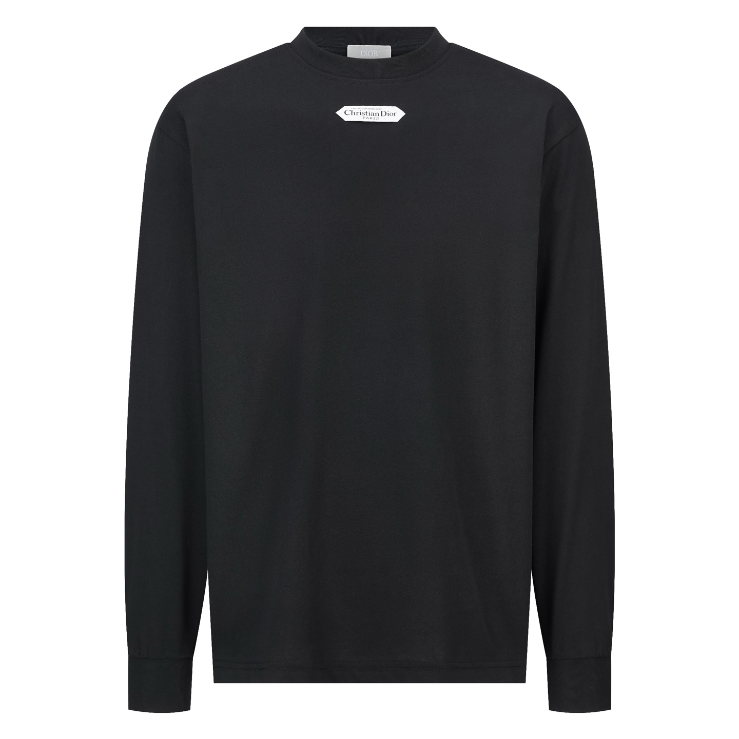 DIOR 迪奥 胸标纯棉打底衫 T恤 长袖 白色 黑色 A2 543J609A0847-C001