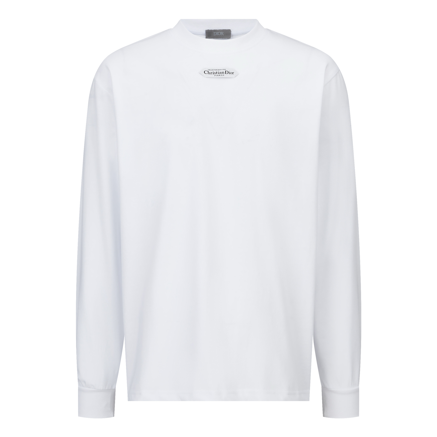 DIOR 迪奥 胸标纯棉打底衫 T恤 长袖 白色 黑色 A2 543J609A0847-C001