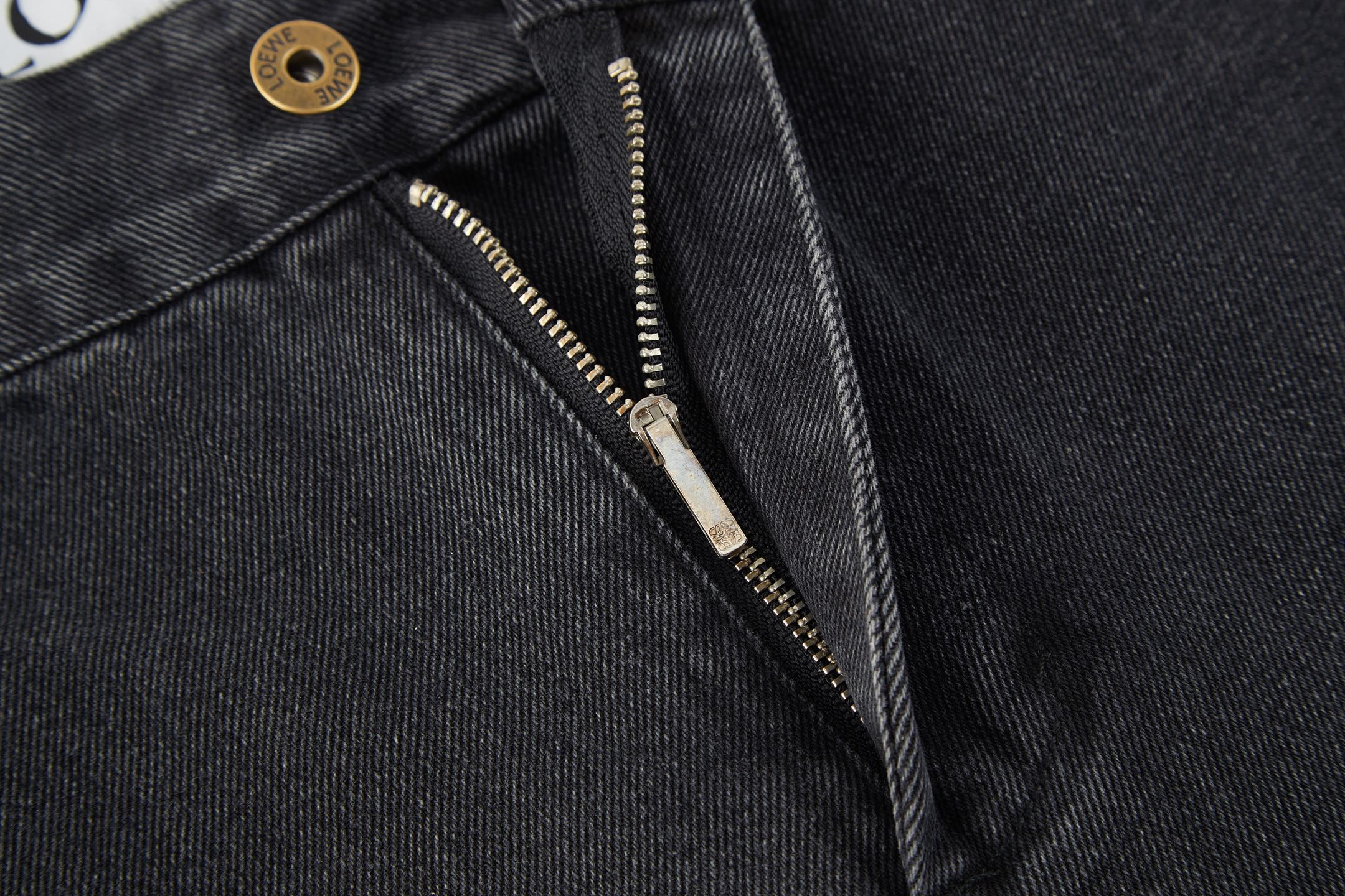 Loewe 罗意威 logo刺绣水洗牛仔裤 长裤 裤子 黑色 B0 H526Y11WA4-1100