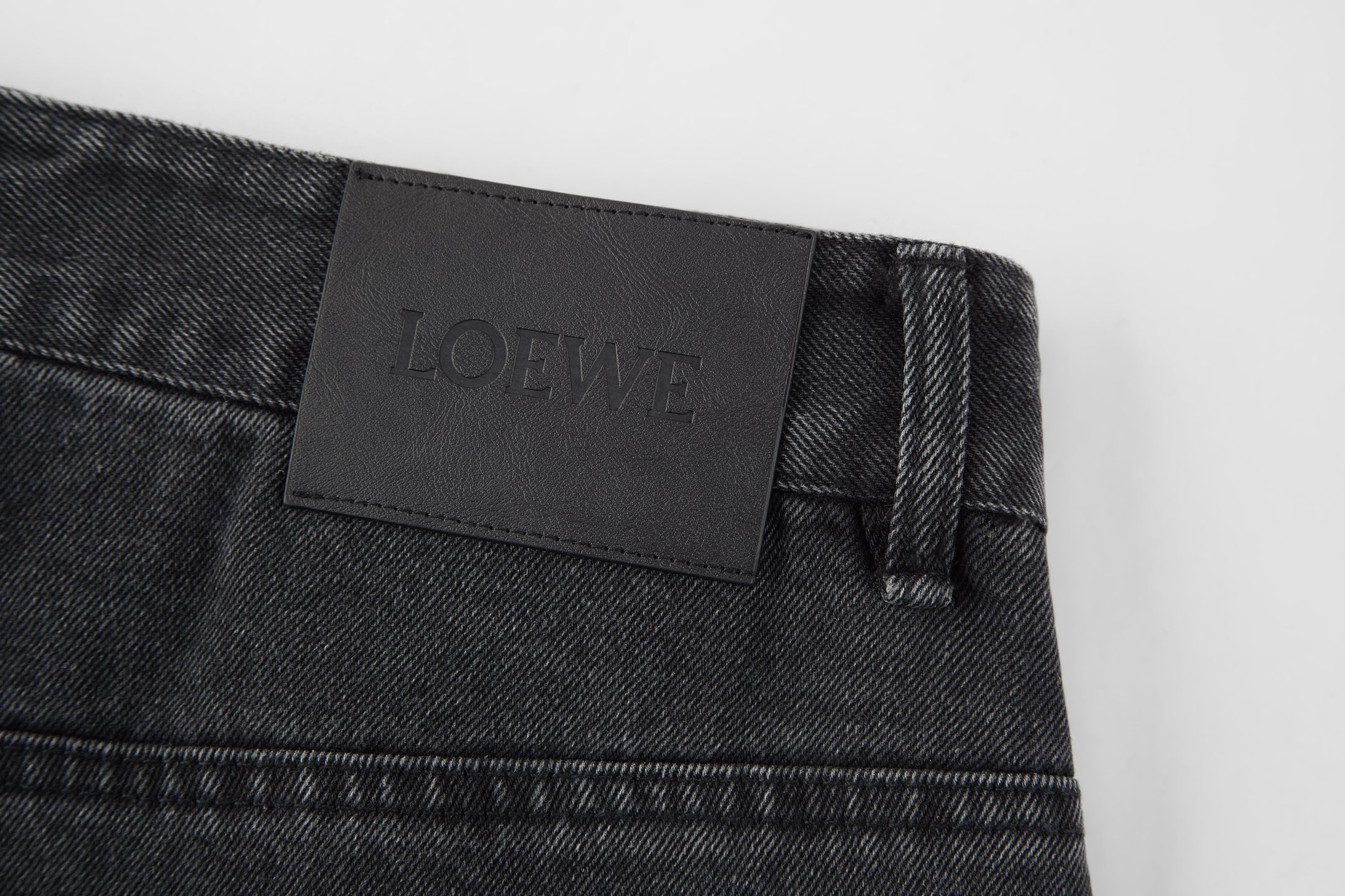 Loewe 罗意威 logo刺绣水洗牛仔裤 长裤 裤子 黑色 B0 H526Y11WA4-1100