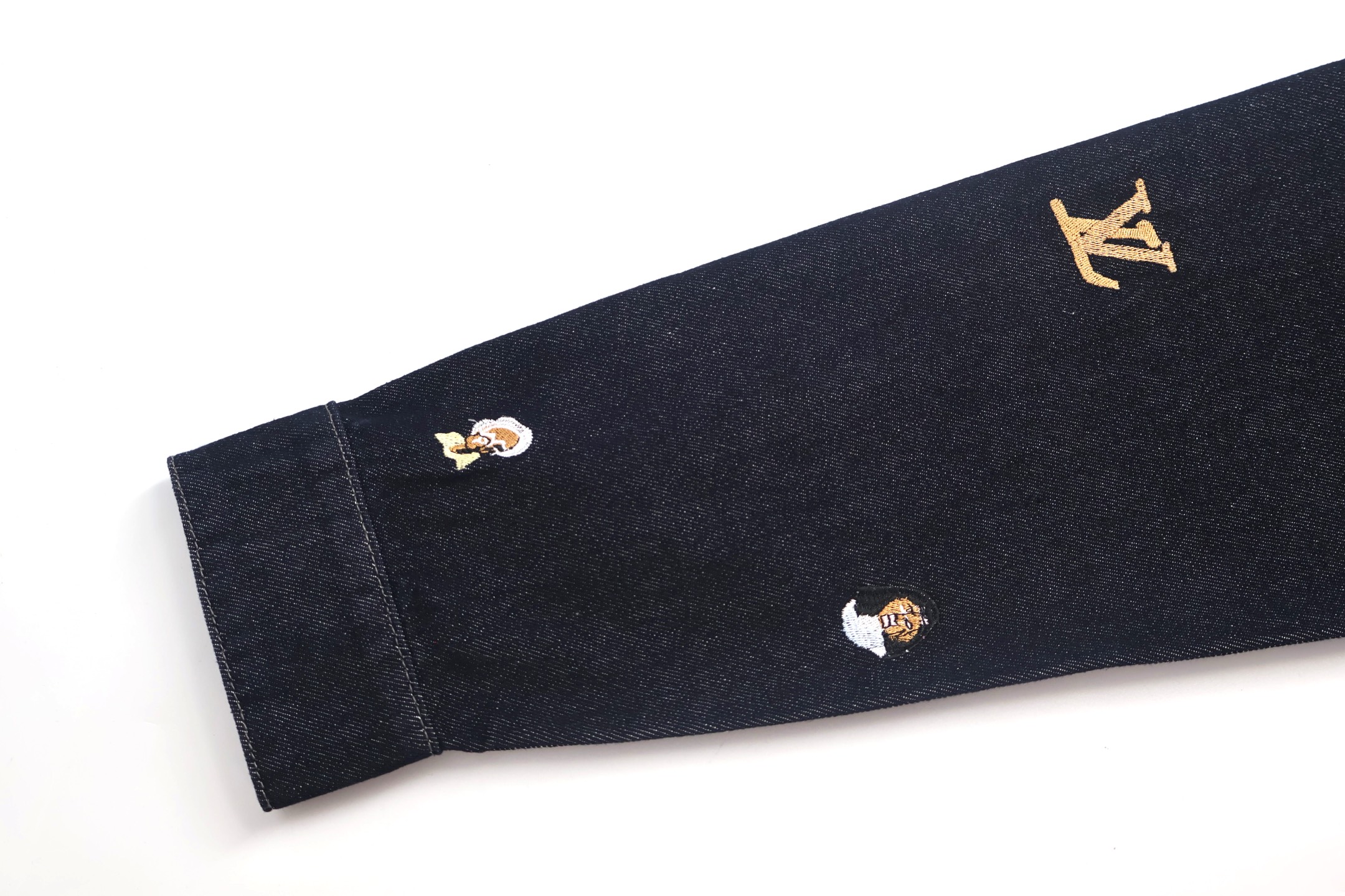 LOUIS VUITTON 路易威登 肖像刺绣牛仔衬衫 外套 夹克 长袖 C0 1AFHVE