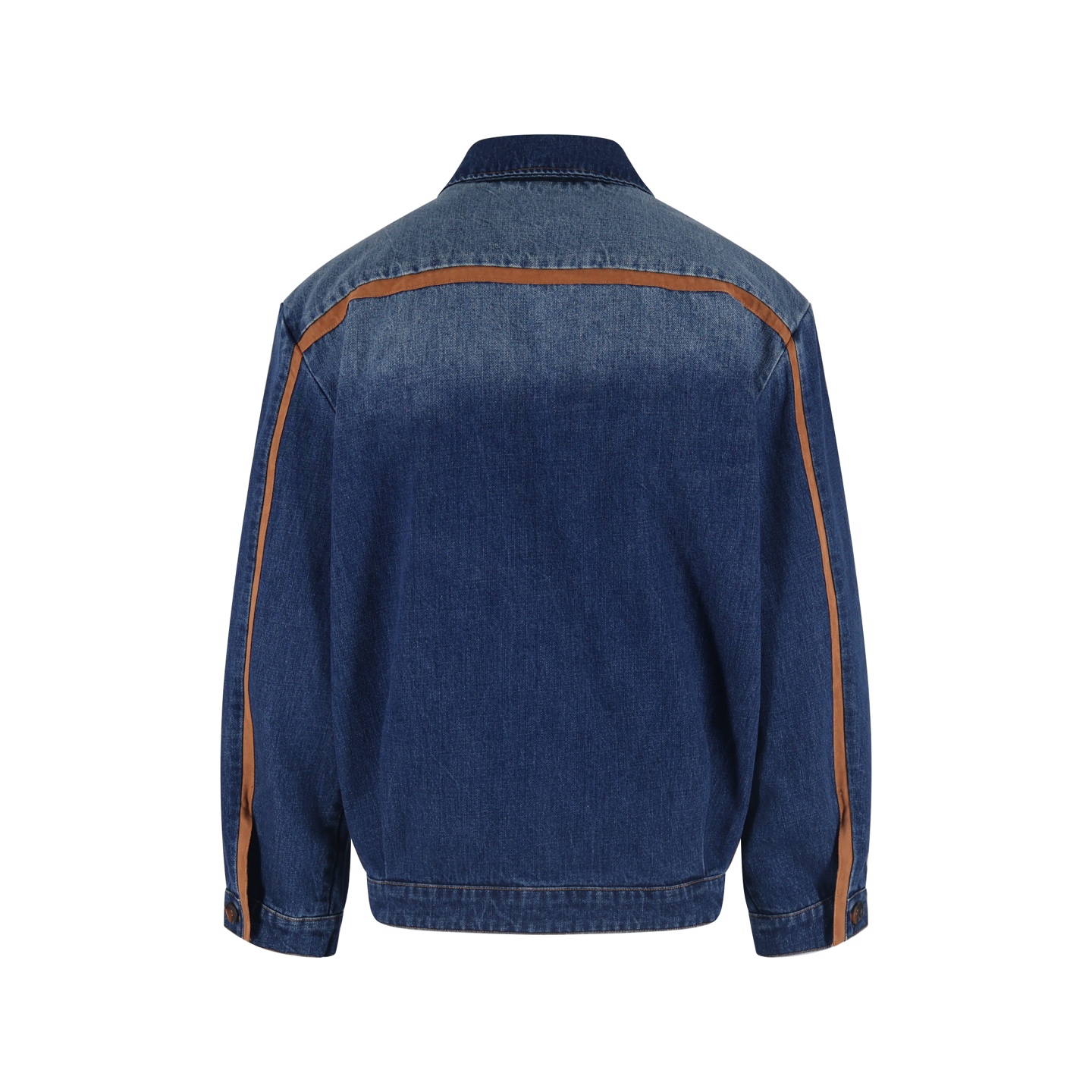 MIU MIU 缪缪 牛仔拼皮 夹克 牛仔外套 长袖 蓝色 C0 GWB256-17GI-F0013-S-OOO