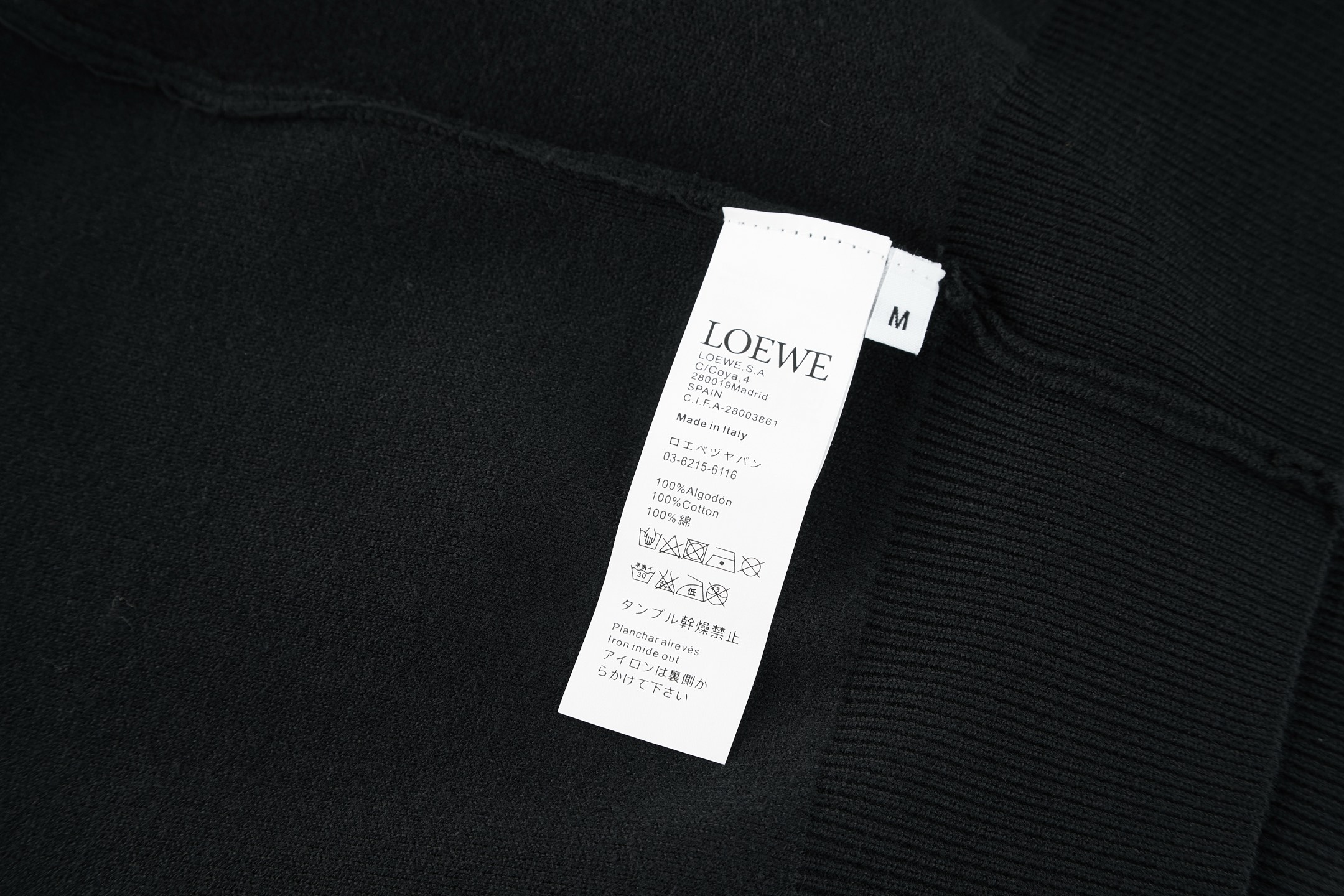 LOEWE 罗意威 针织拉链连帽卫衣 外套 长袖 灰色 黑色 B0 H526Y16K84-1440