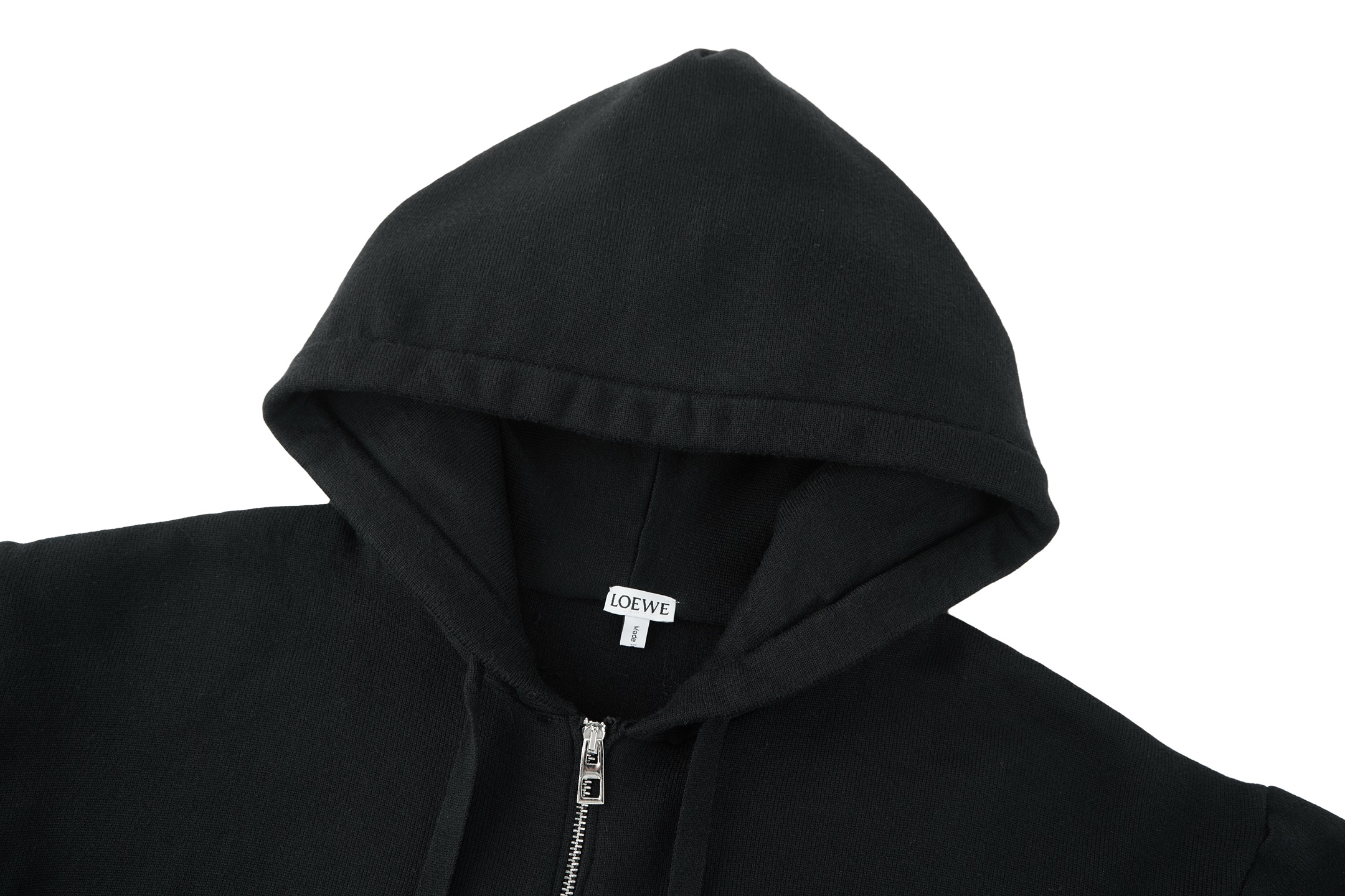 LOEWE 罗意威 针织拉链连帽卫衣 外套 长袖 灰色 黑色 B0 H526Y16K84-1440