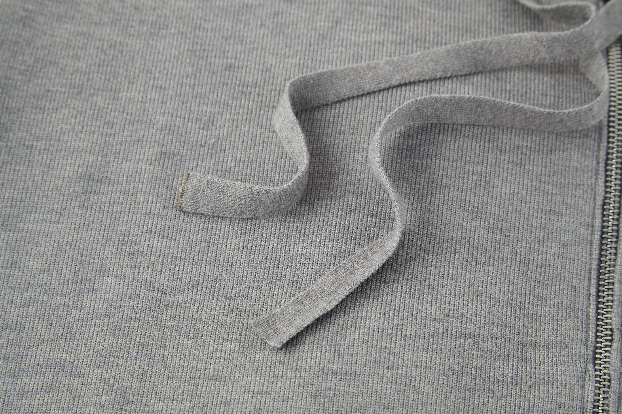 LOEWE 罗意威 针织拉链连帽卫衣 外套 长袖 灰色 黑色 B0 H526Y16K84-1440