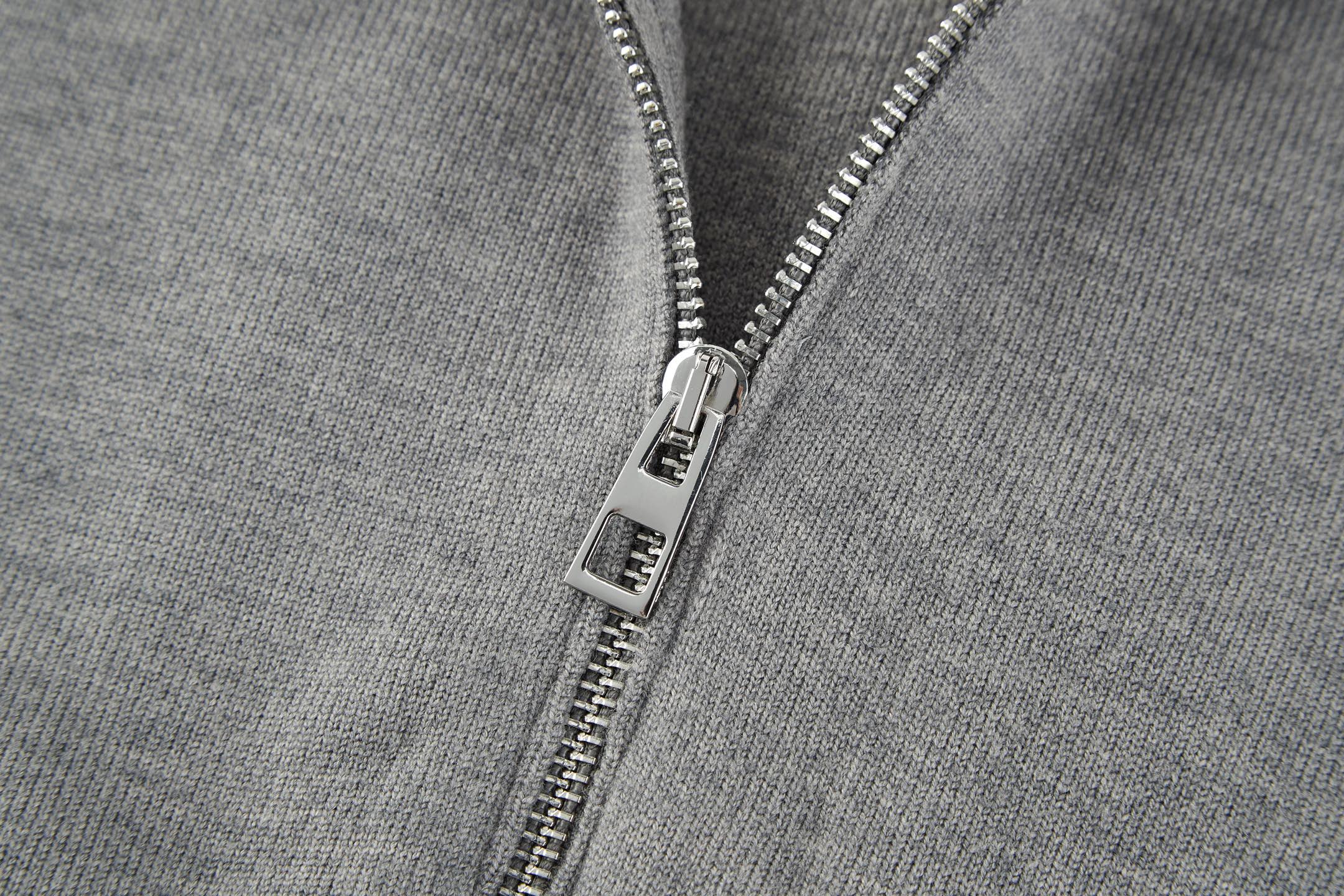 LOEWE 罗意威 针织拉链连帽卫衣 外套 长袖 灰色 黑色 B0 H526Y16K84-1440