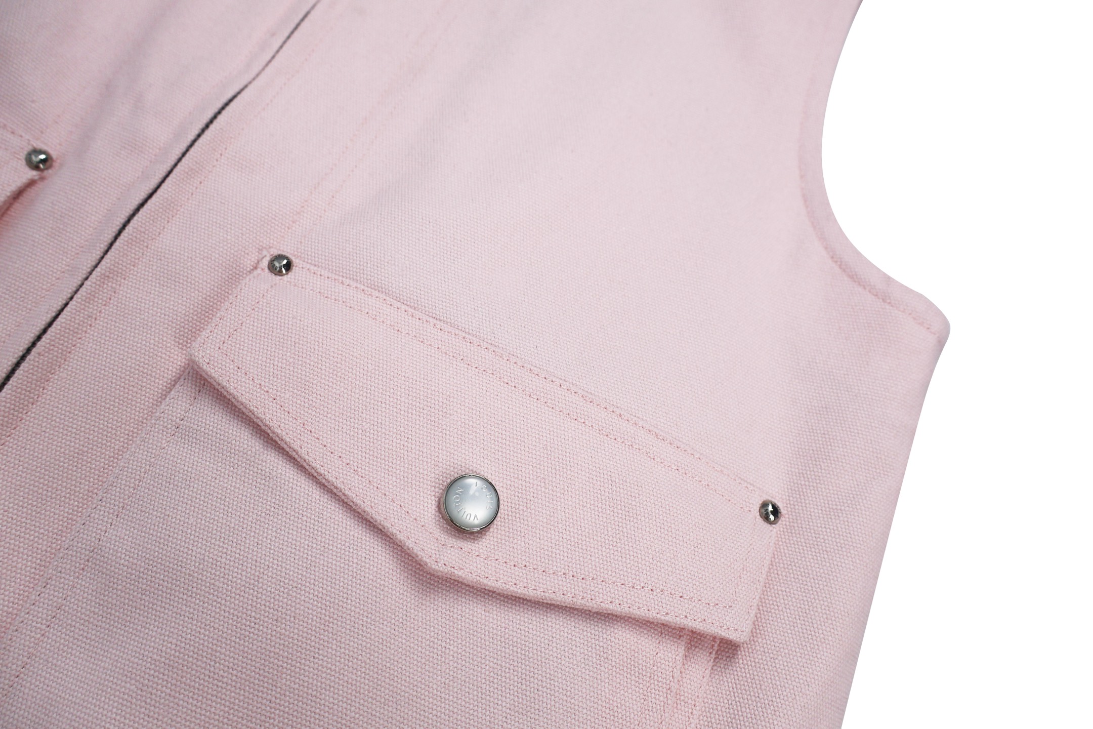 LOUIS VUITTON 路易威登 Nigo 联名款 口袋工装马甲 背心 外套 粉色 B0 1AILVQ