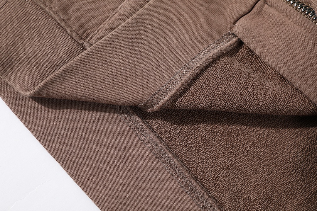 MIU MIU 缪缪 绣布拉链连帽卫衣 外套 长袖 棕色 B0 MJL063-159B-F0324-S-OOO