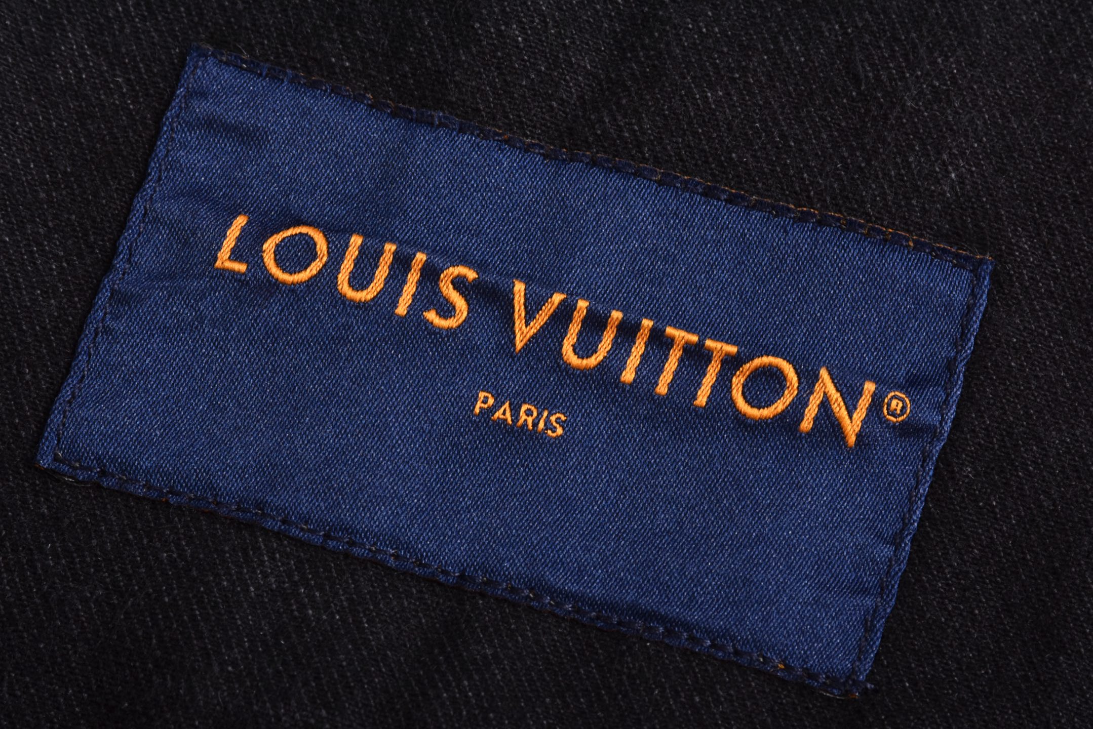 LOUIS VUITTON 路易威登 棋盘格植绒黑格牛仔外套 牛仔衣 上衣 夹克 黑色 C0 1AHBDV