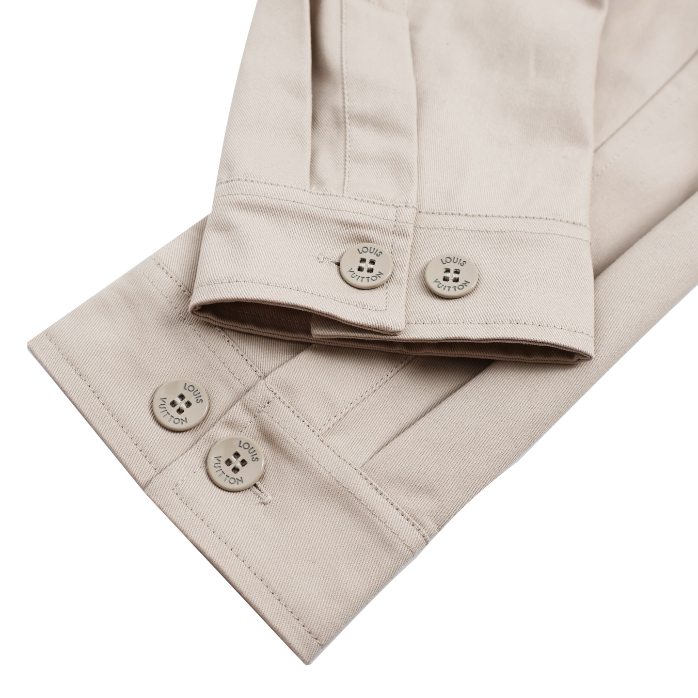 LOUIS VUITTON 路易威登 拼接植绒衬衫外套 夹克 杏色 B0 1AFBVQ