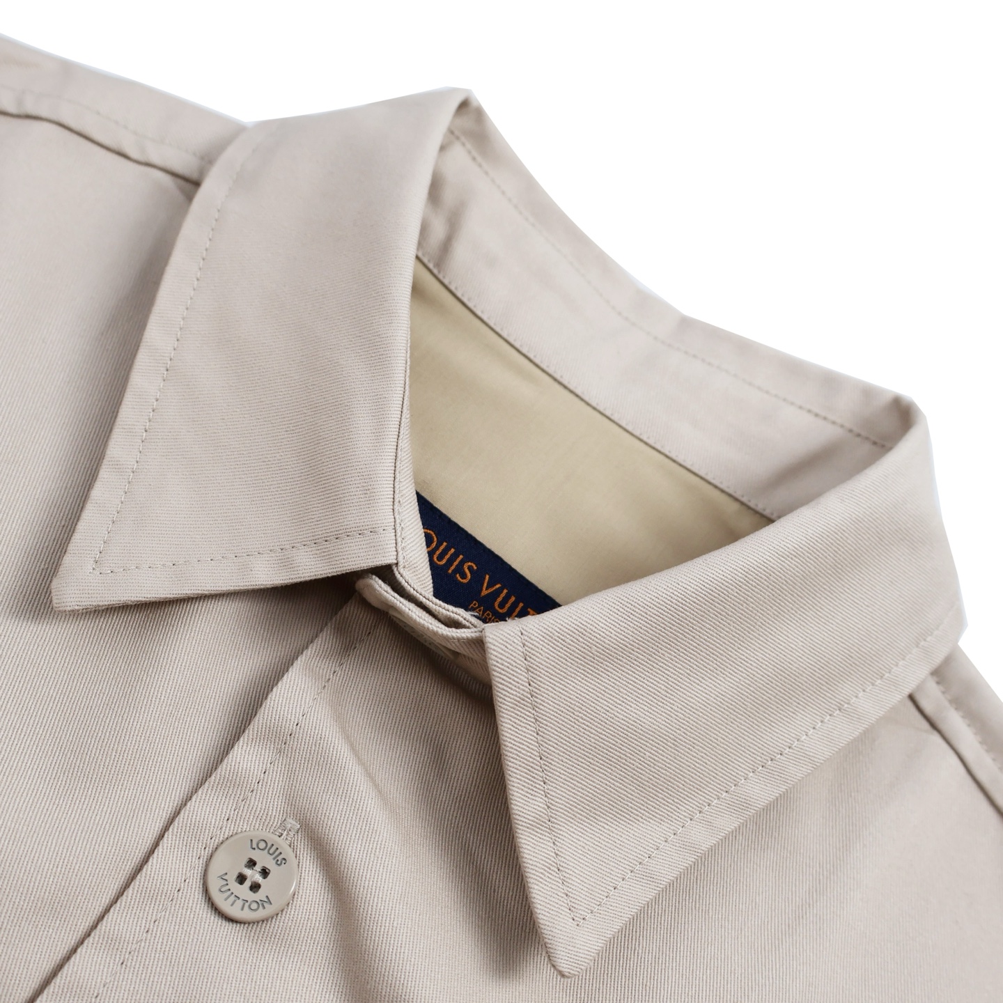 LOUIS VUITTON 路易威登 拼接植绒衬衫外套 夹克 杏色 B0 1AFBVQ