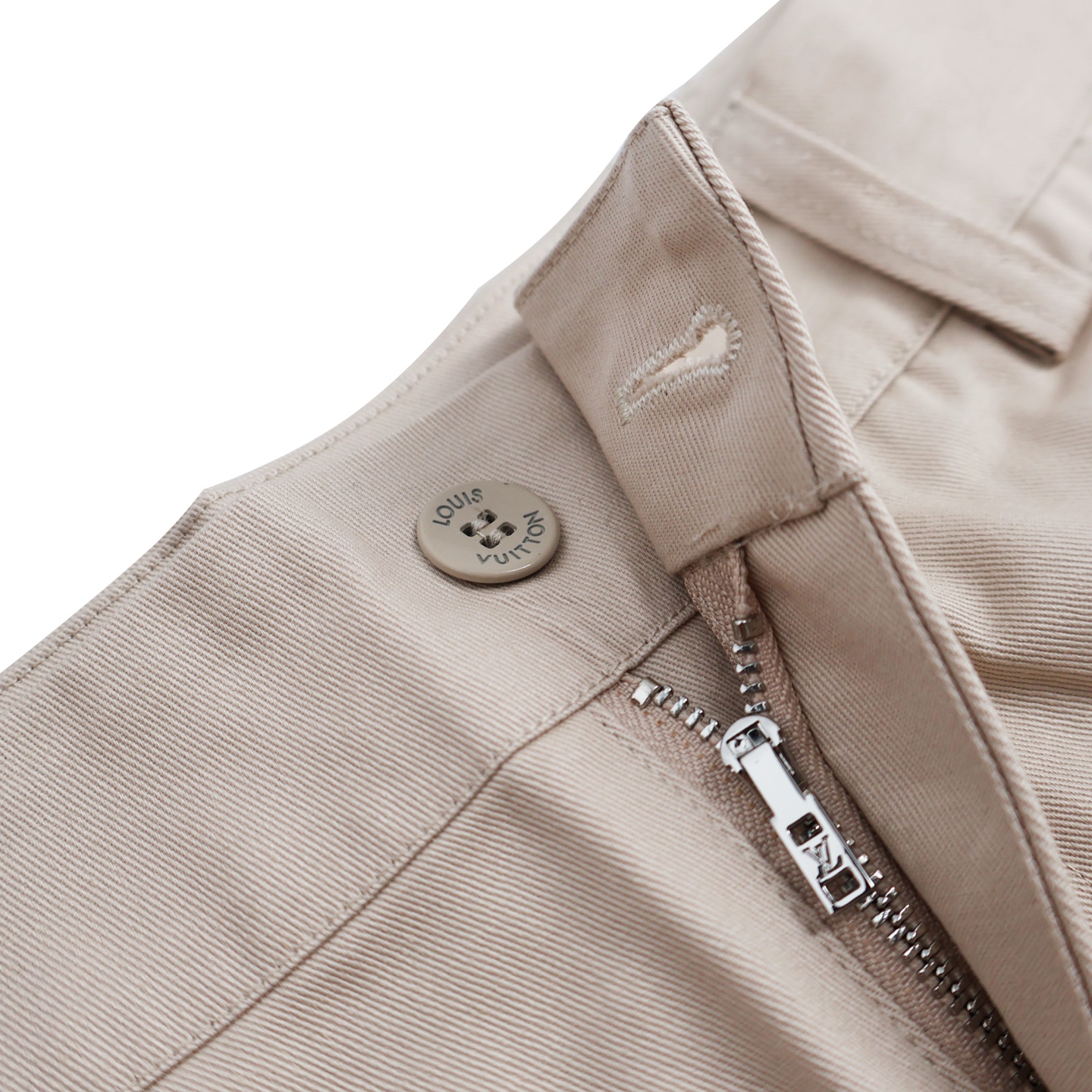 LOUIS VUITTON 路易威登 植绒老花工装裤 裤子 长裤 杏色 B0 1AFBVZ