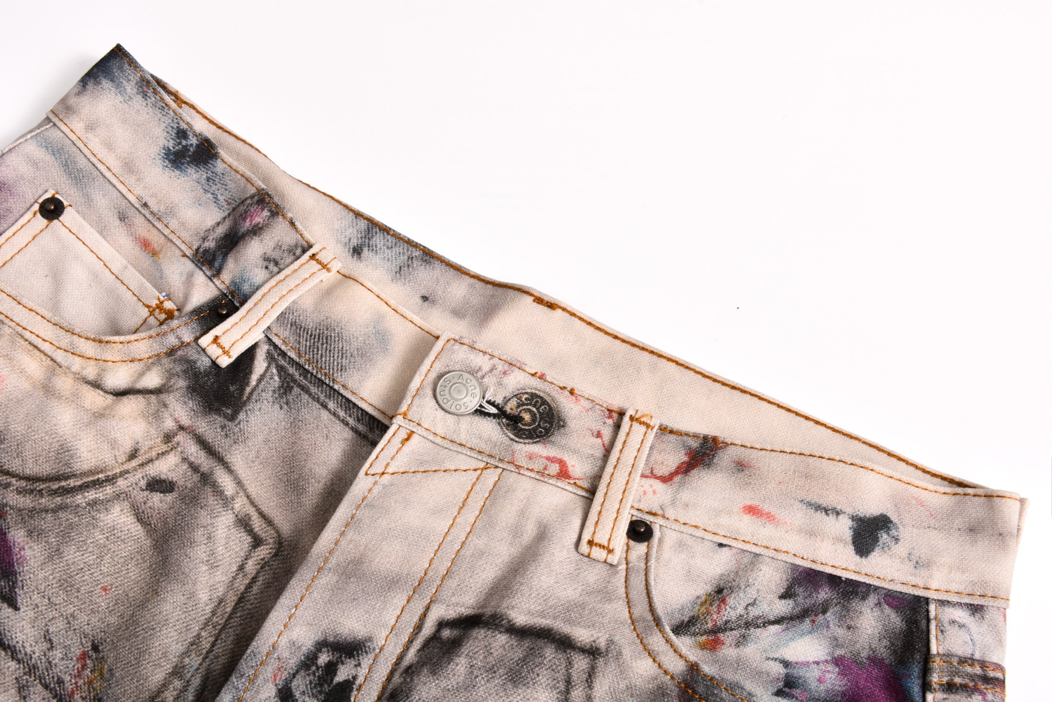 Acne Studios 泼墨做旧牛仔裤 长裤 裤子 B0 CK0133-AOL