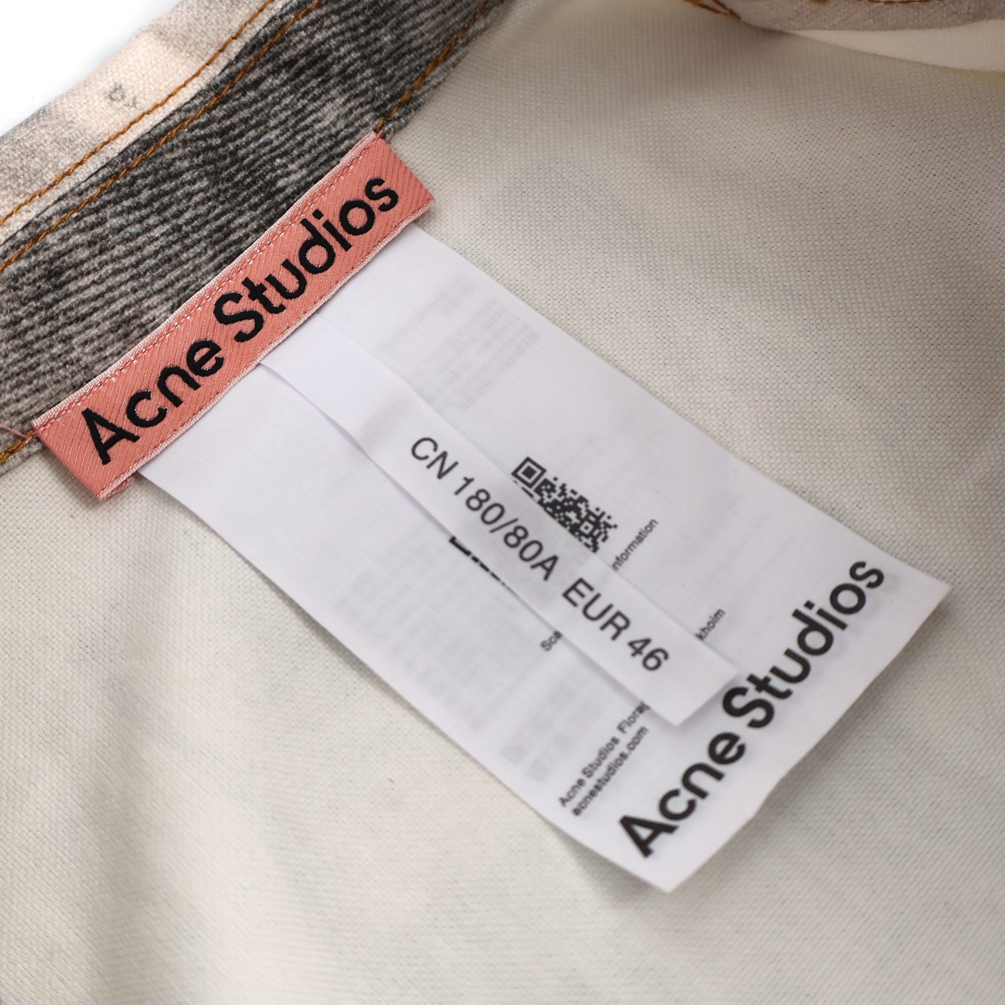 Acne Studios 泼墨做旧牛仔外套 夹克 长袖 C0 B90859-AOL